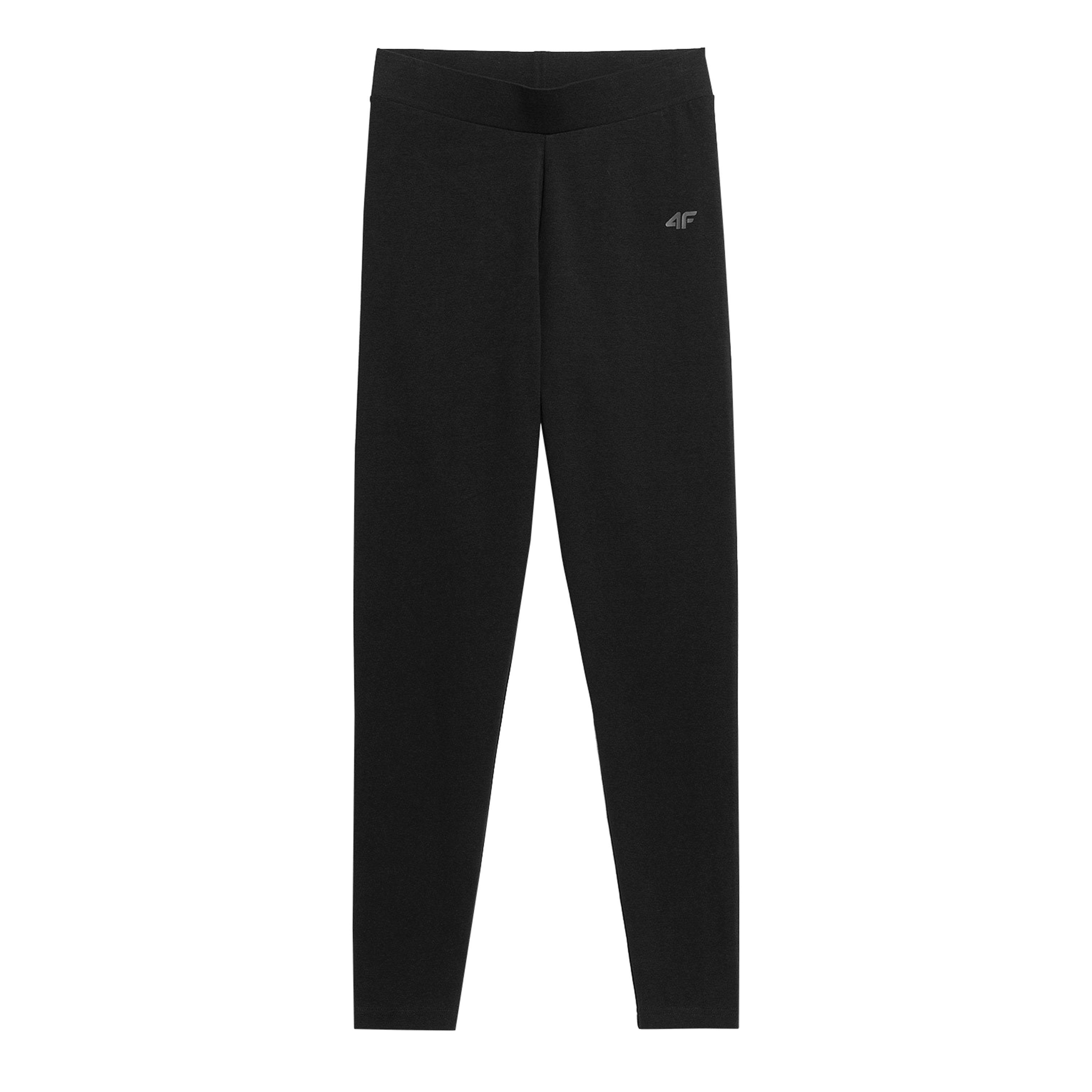 Deep Black - 4F - Women's Cotton Mix Leggings - 1