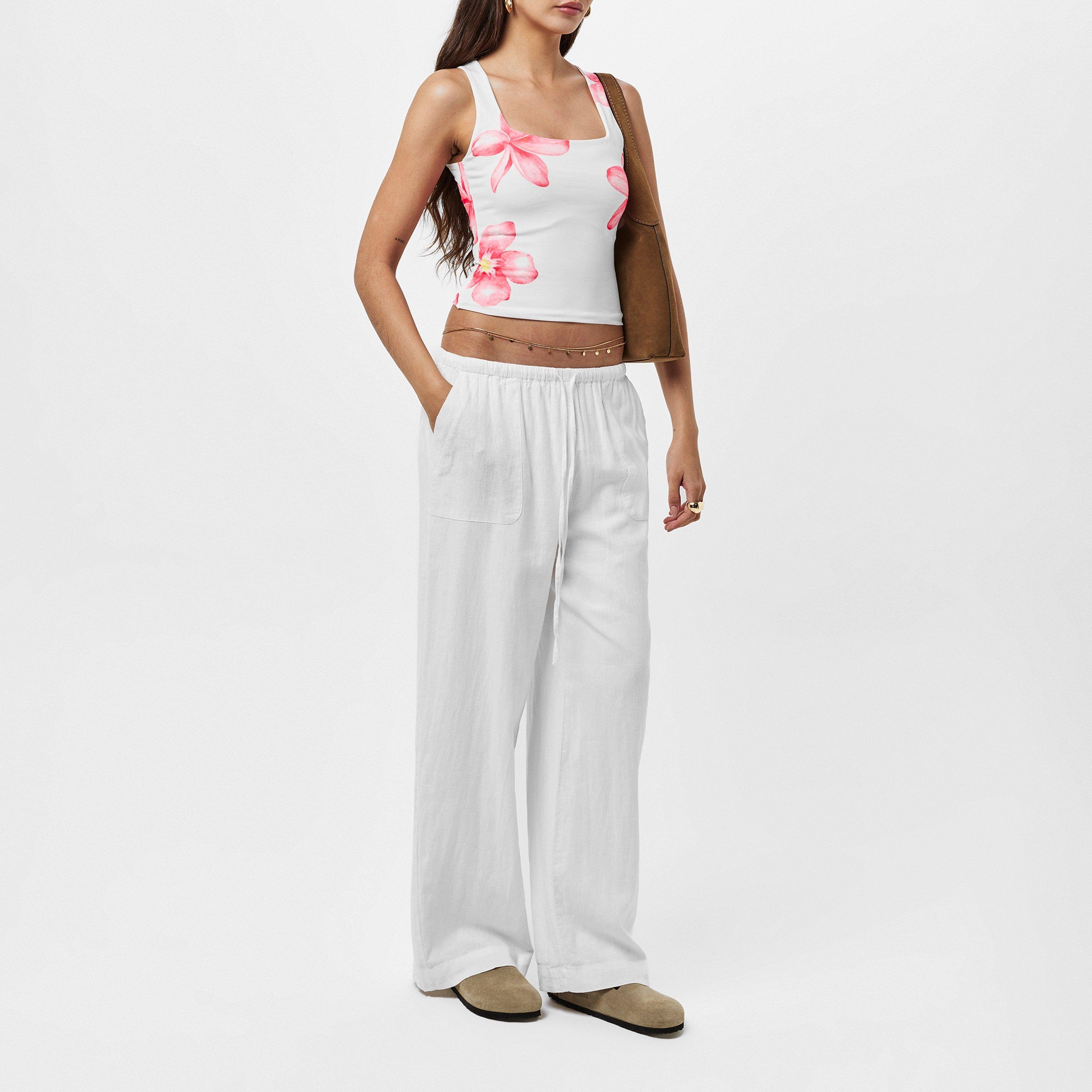 White - Nobodys Child - Shona Wide Leg Trousers - 6