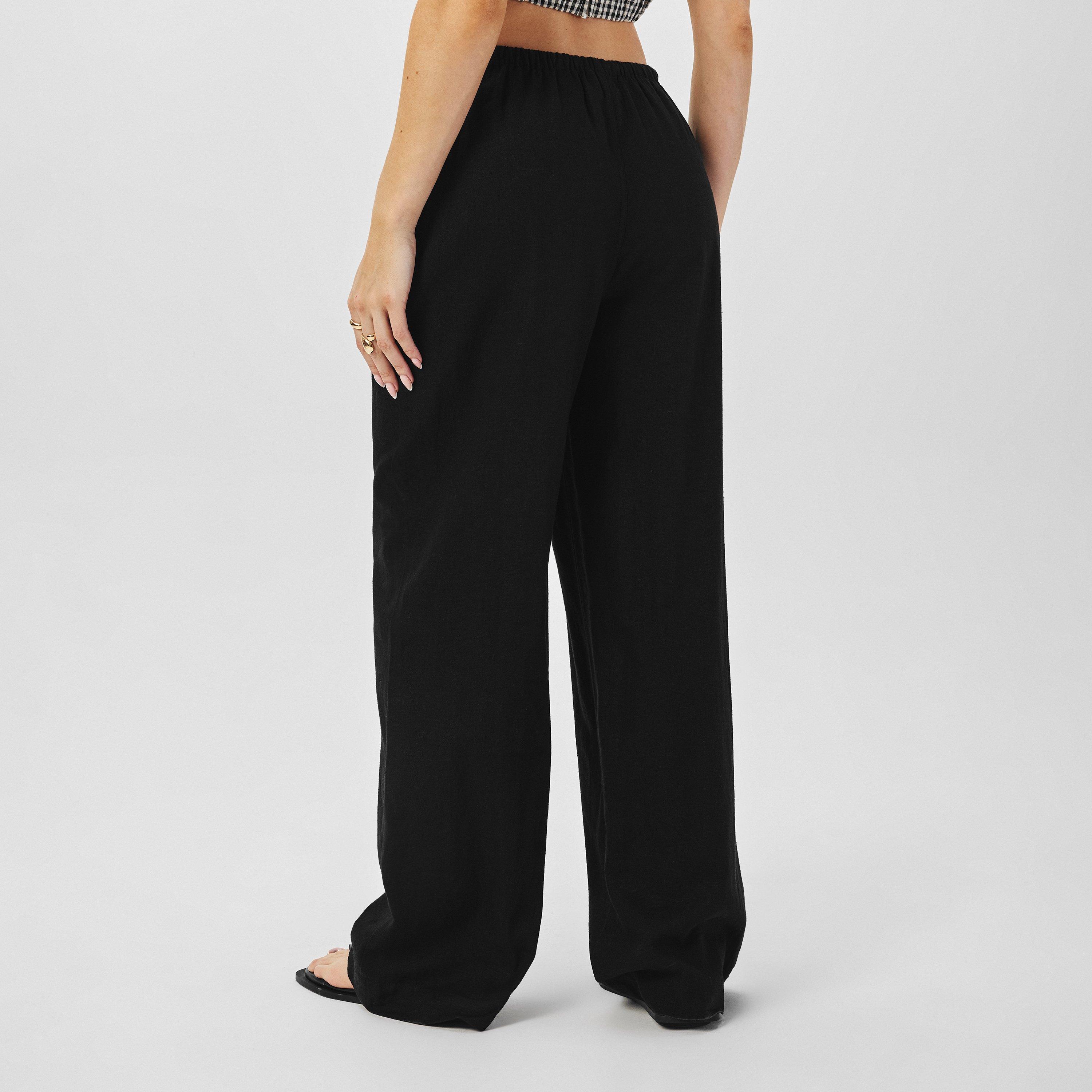 Black - Nobodys Child - Shona Wide Leg Trousers - 4