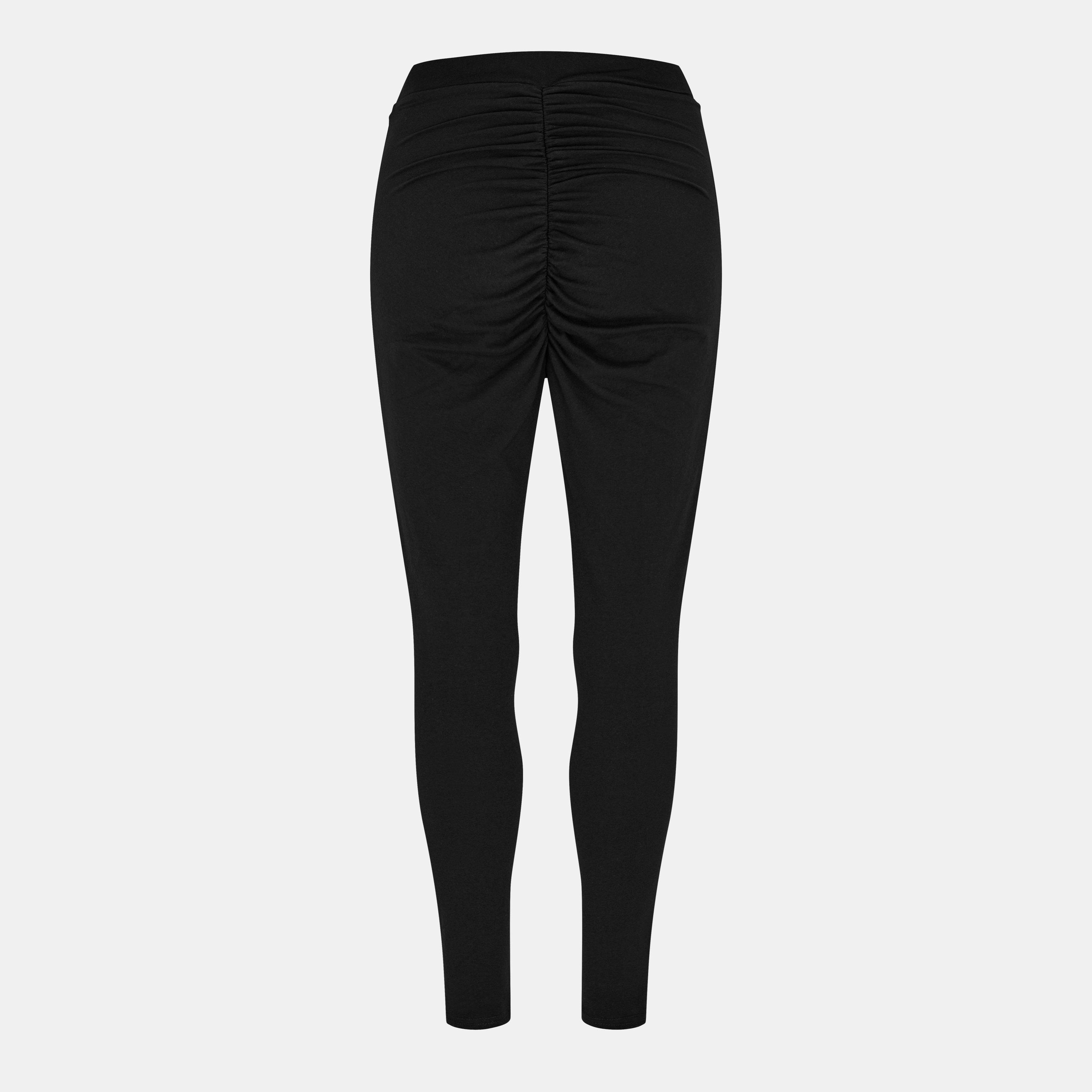 Black - Missy Empire - Ruched Bum Thick Jersey Leggings - 2