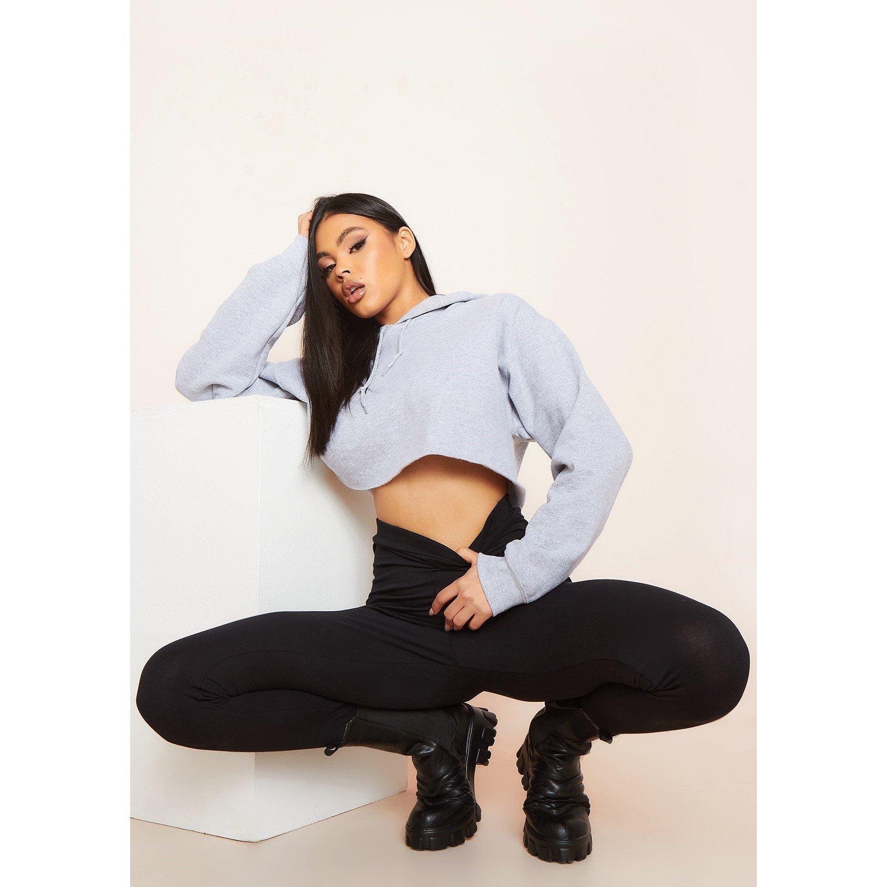 Black - Missy Empire - Ruched Bum Thick Jersey Leggings - 4