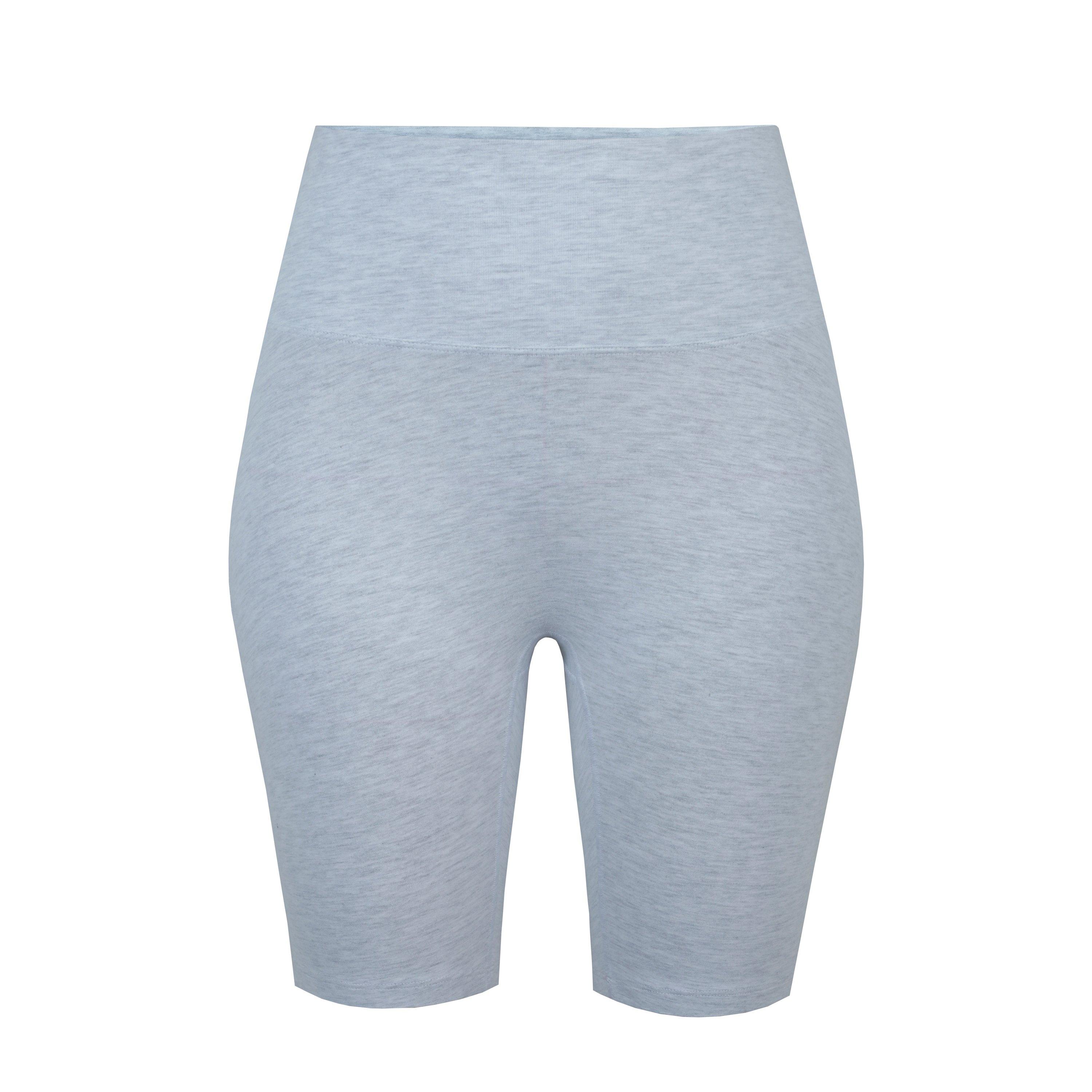 Miso Women's High Waisted Cycling Shorts - Ice Grey Marl - 10 (S)