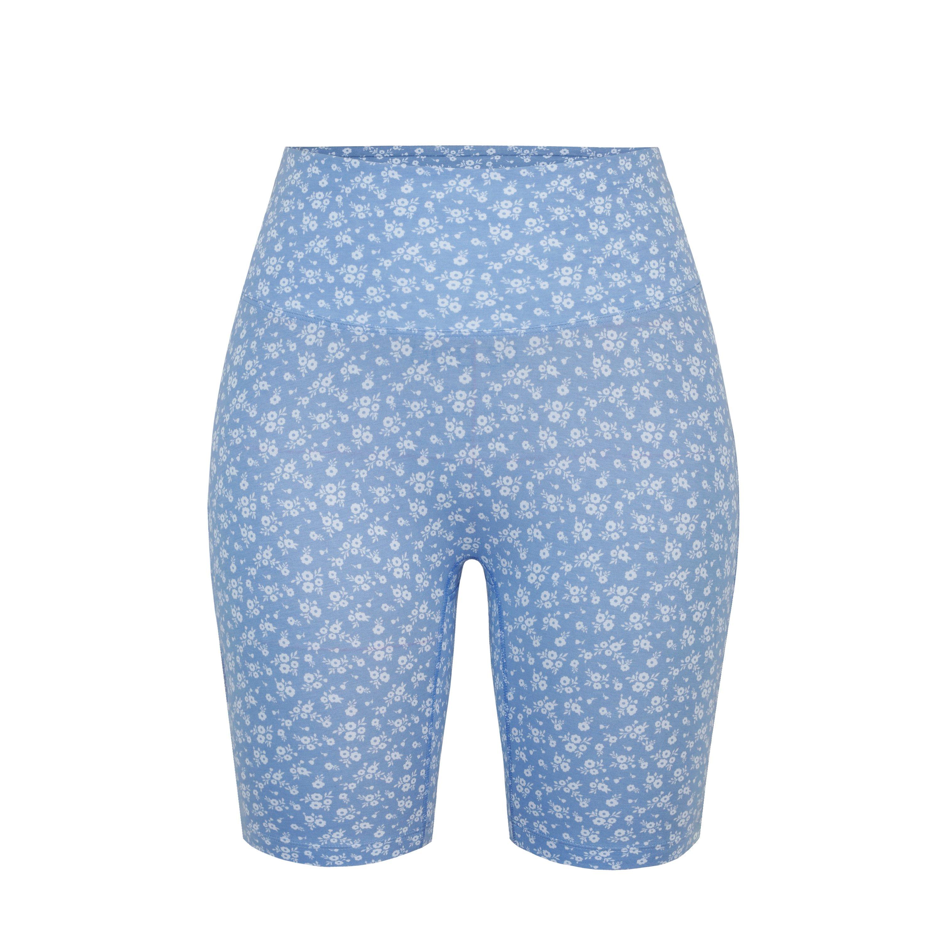 Miso Women's High Waisted Cycling Shorts - Blue Ditsy - 16 (XL)