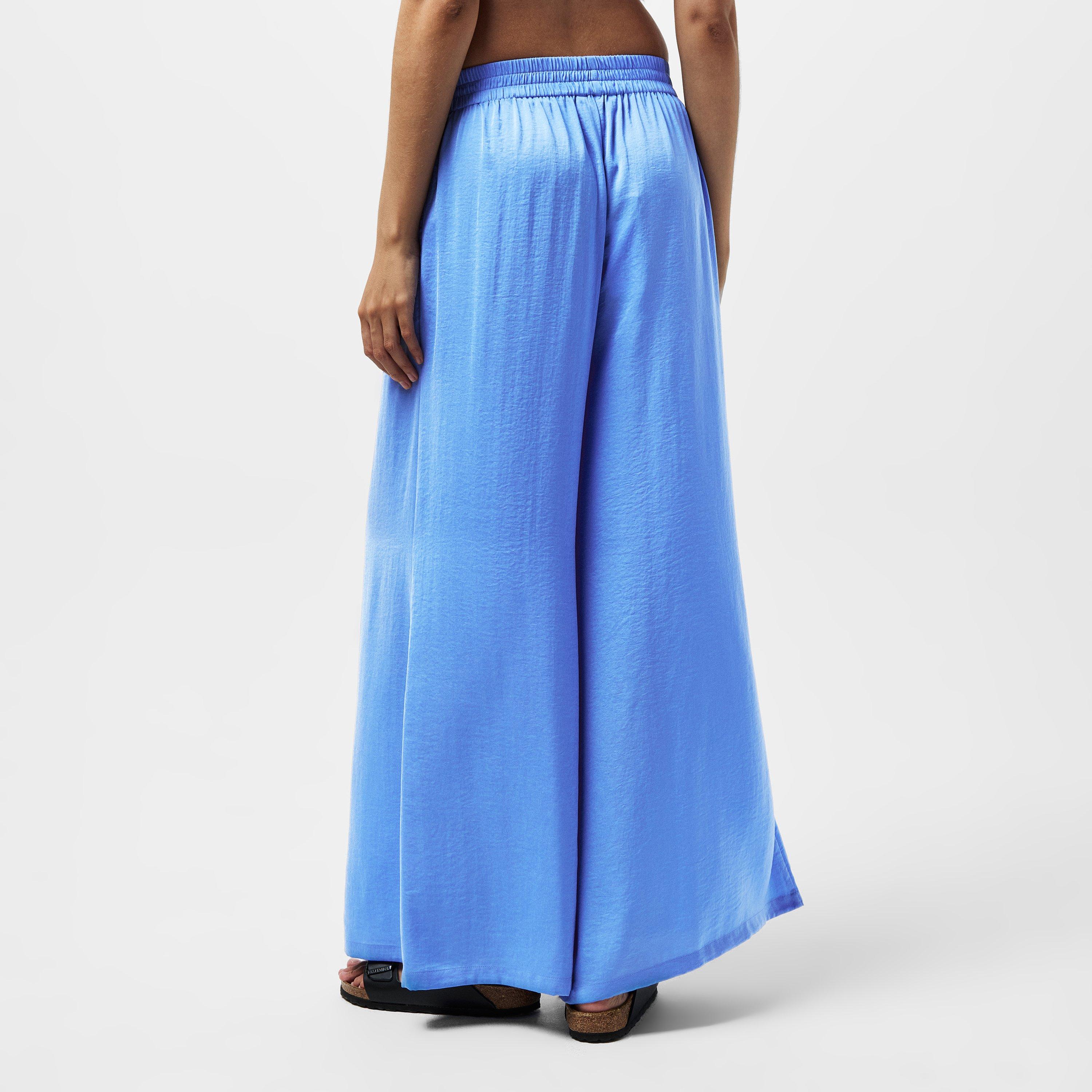 Cornflower Blue - French Connection - Women's FC Damasco Wide Leg Trousers - 4