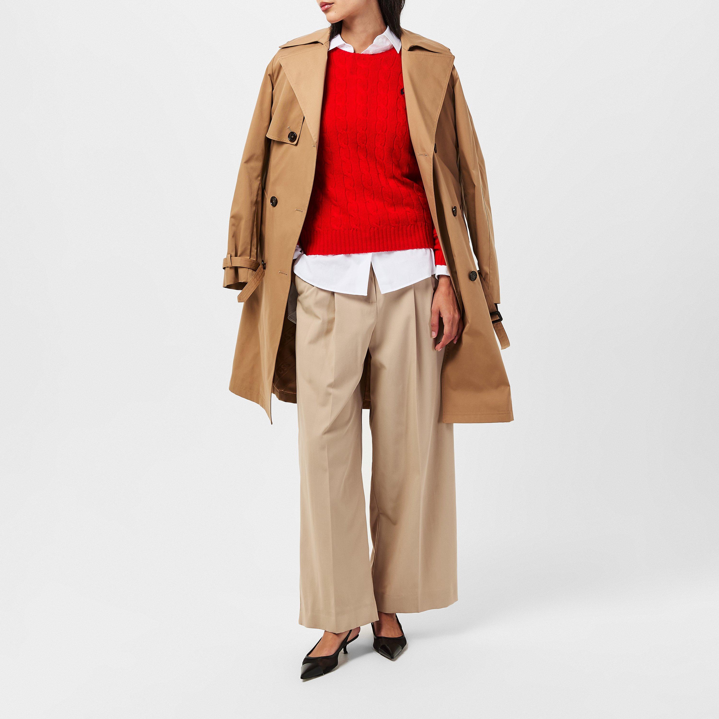 Beige - Weekend Max Mara - Women's High Rise Wide Leg Trousers - 6