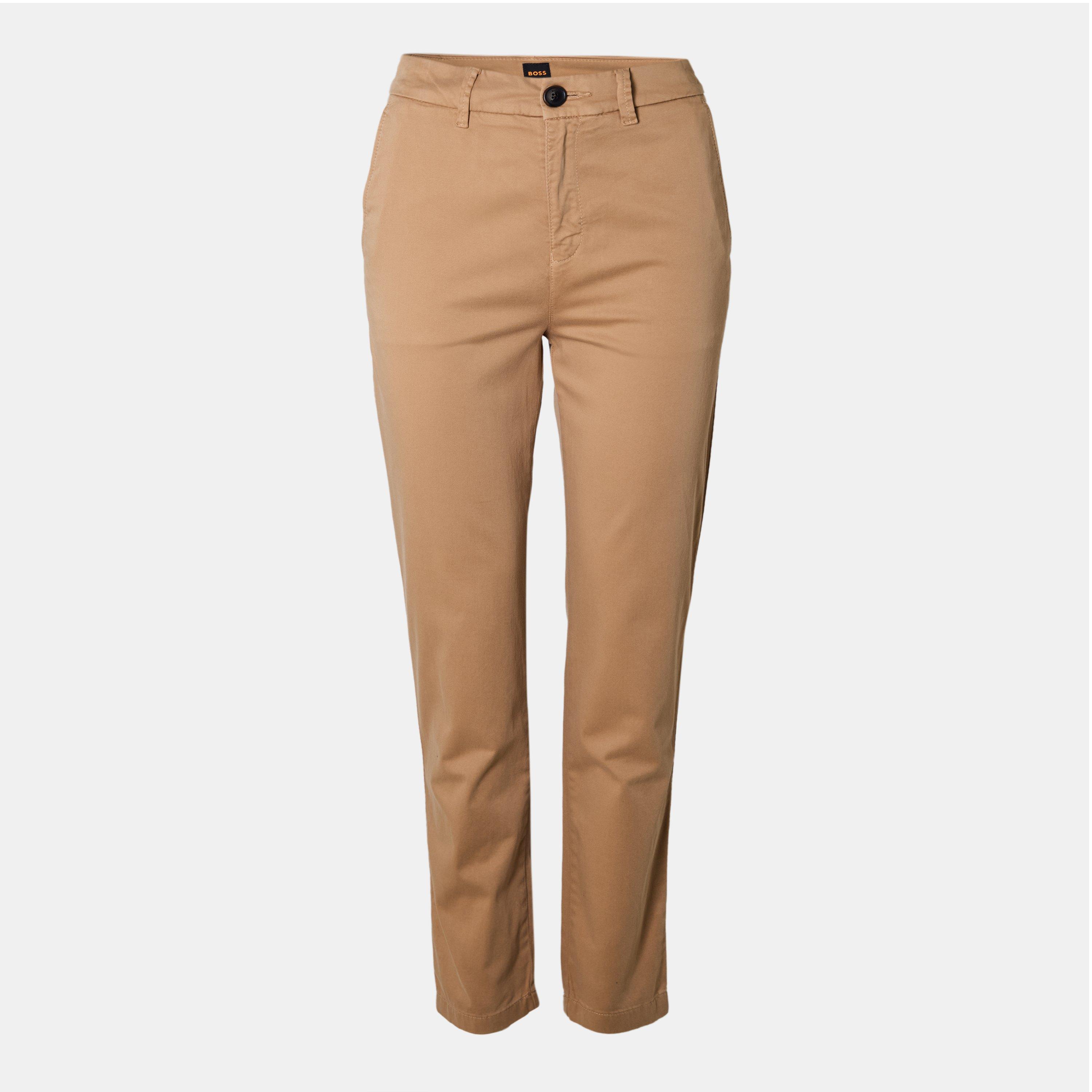 Boss Women's Slim Fit Trousers - Medium Beige - 6 (XS)