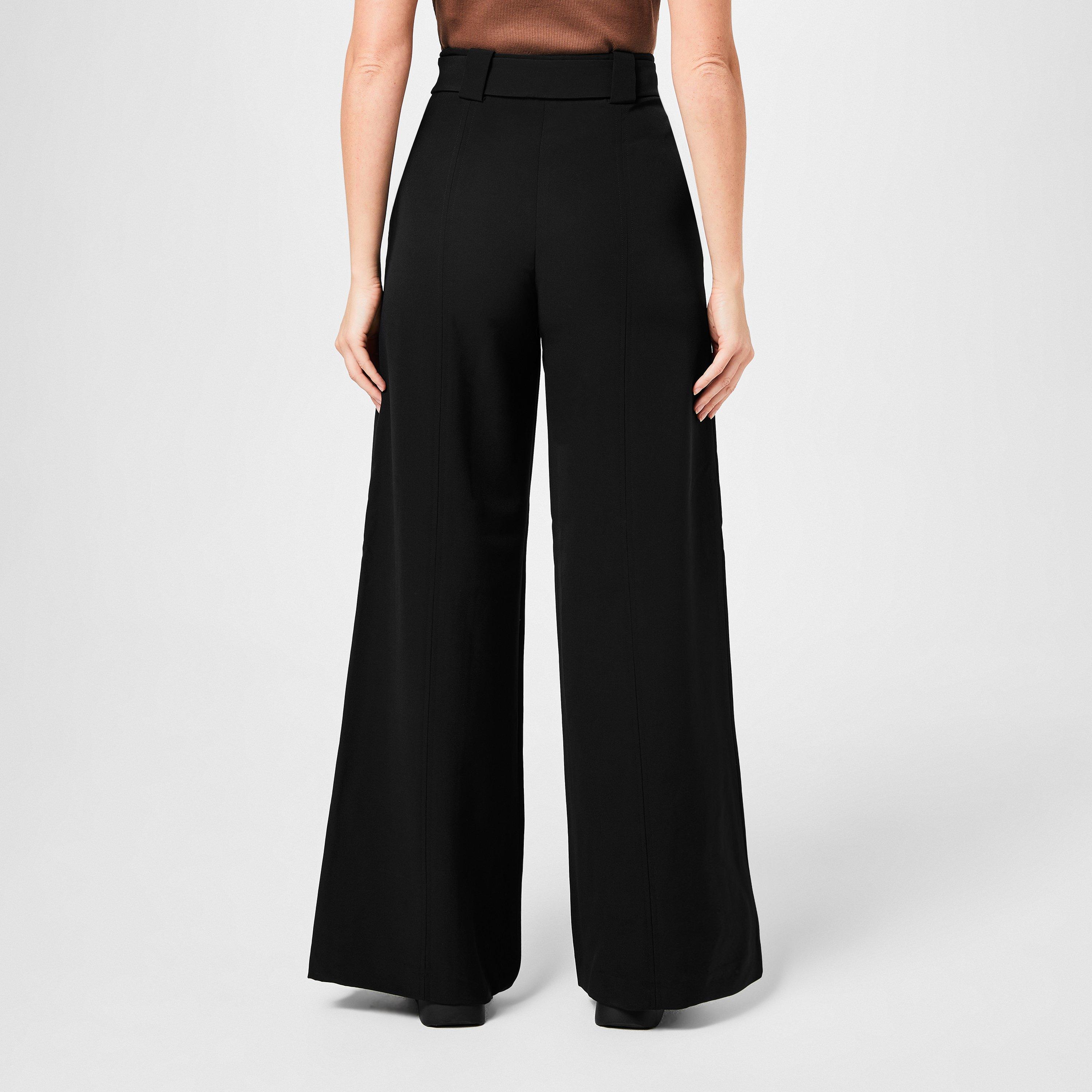 01-Blackout - French Connection - Women's Echo Crepe Wide Leg Trousers - 3