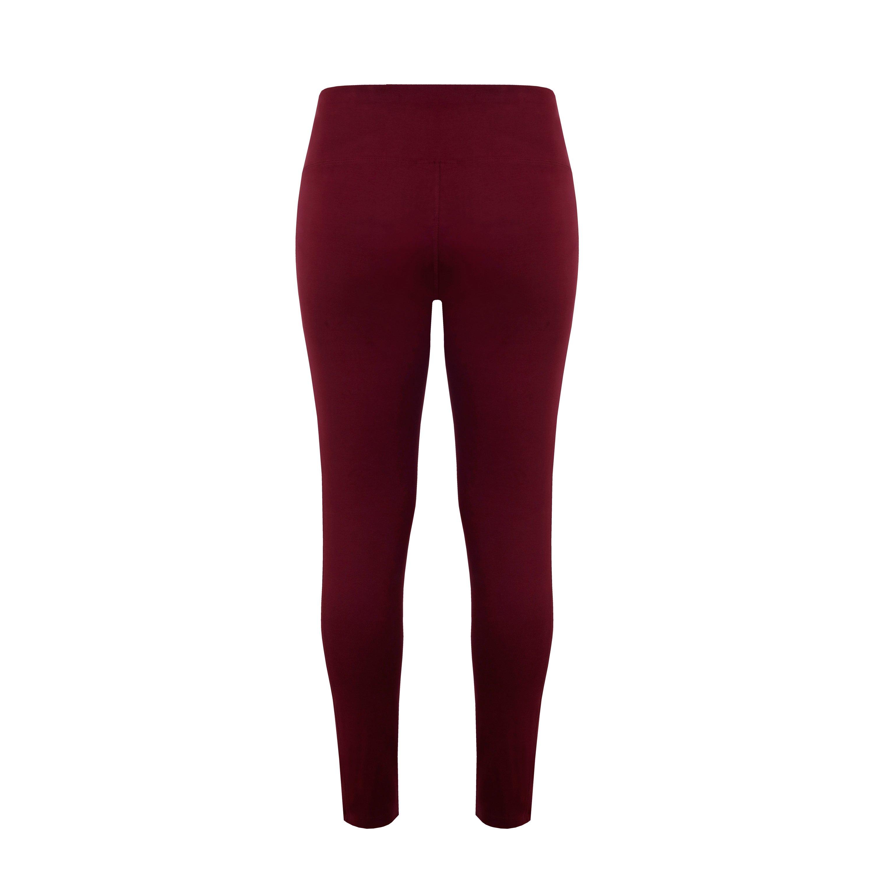 Burgundy - Miso - Wrap Waist Leggings - 6