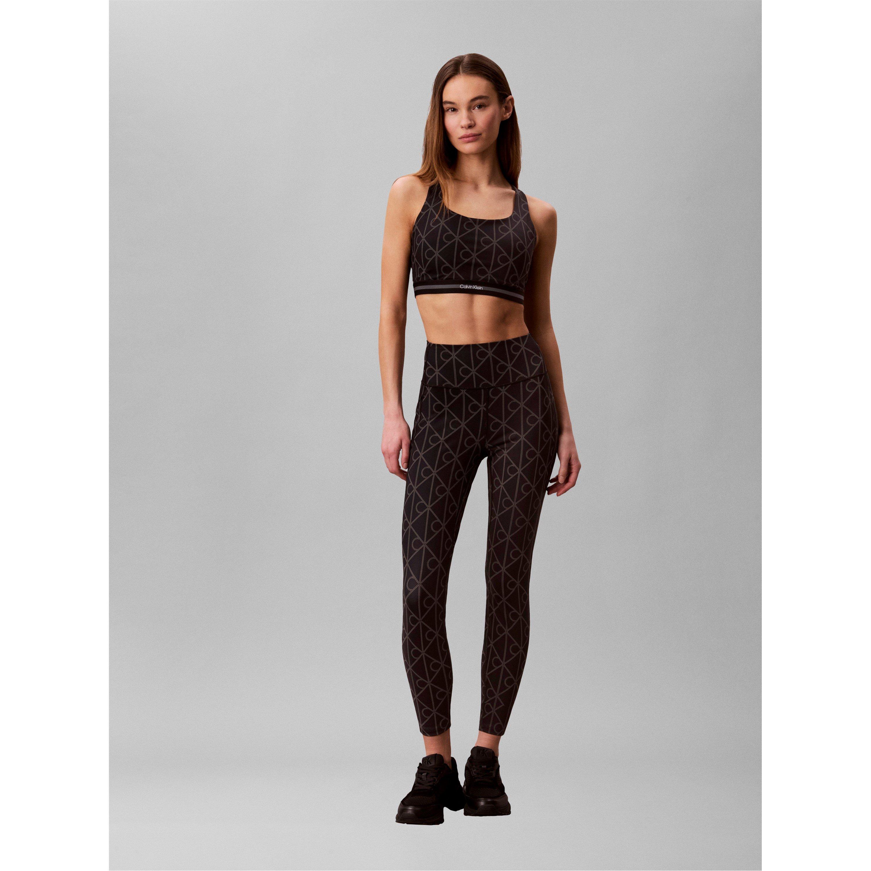 AOP Black - Calvin Klein - Women's CKP Icon High Rise Leggings - 2