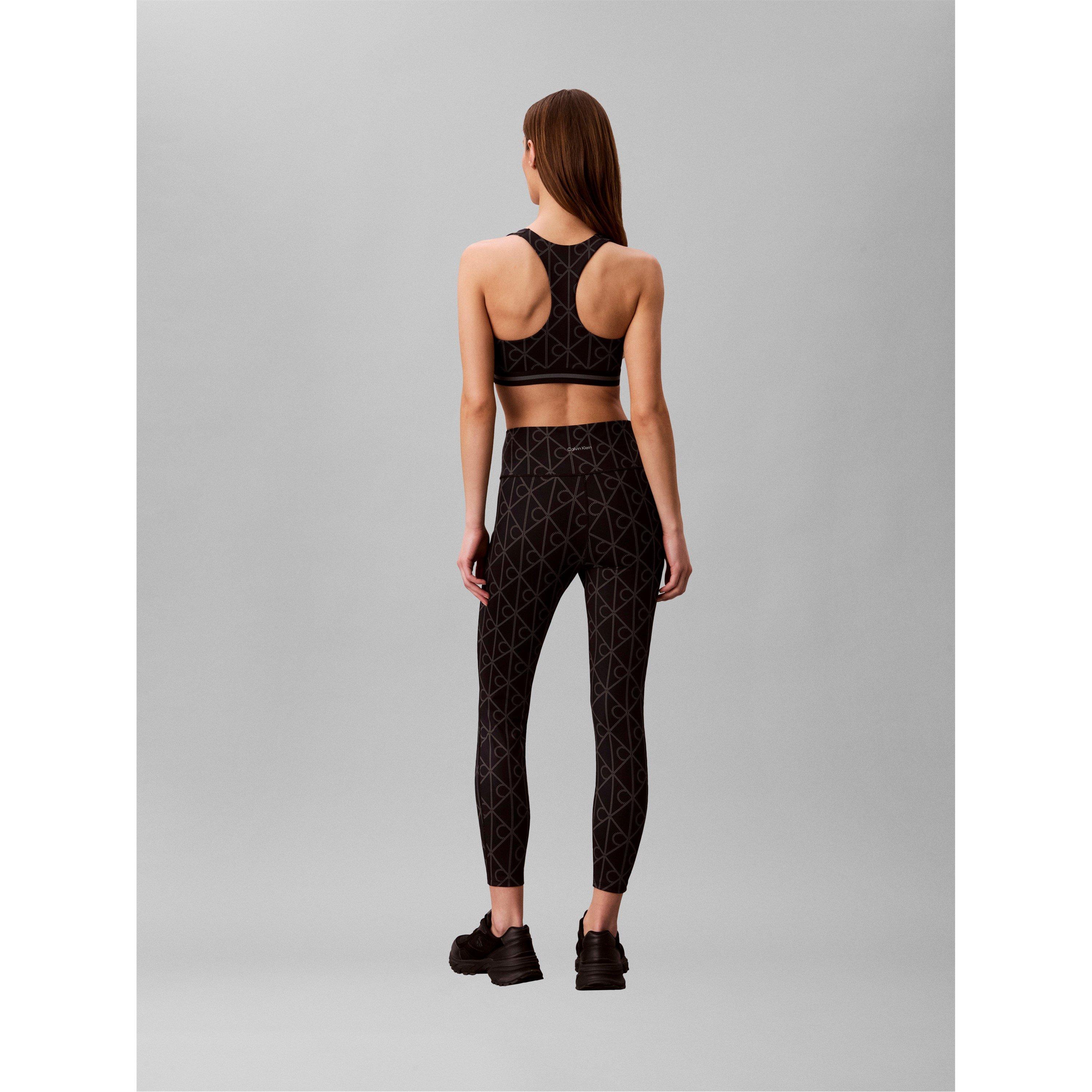 AOP Black - Calvin Klein - Women's CKP Icon High Rise Leggings - 4