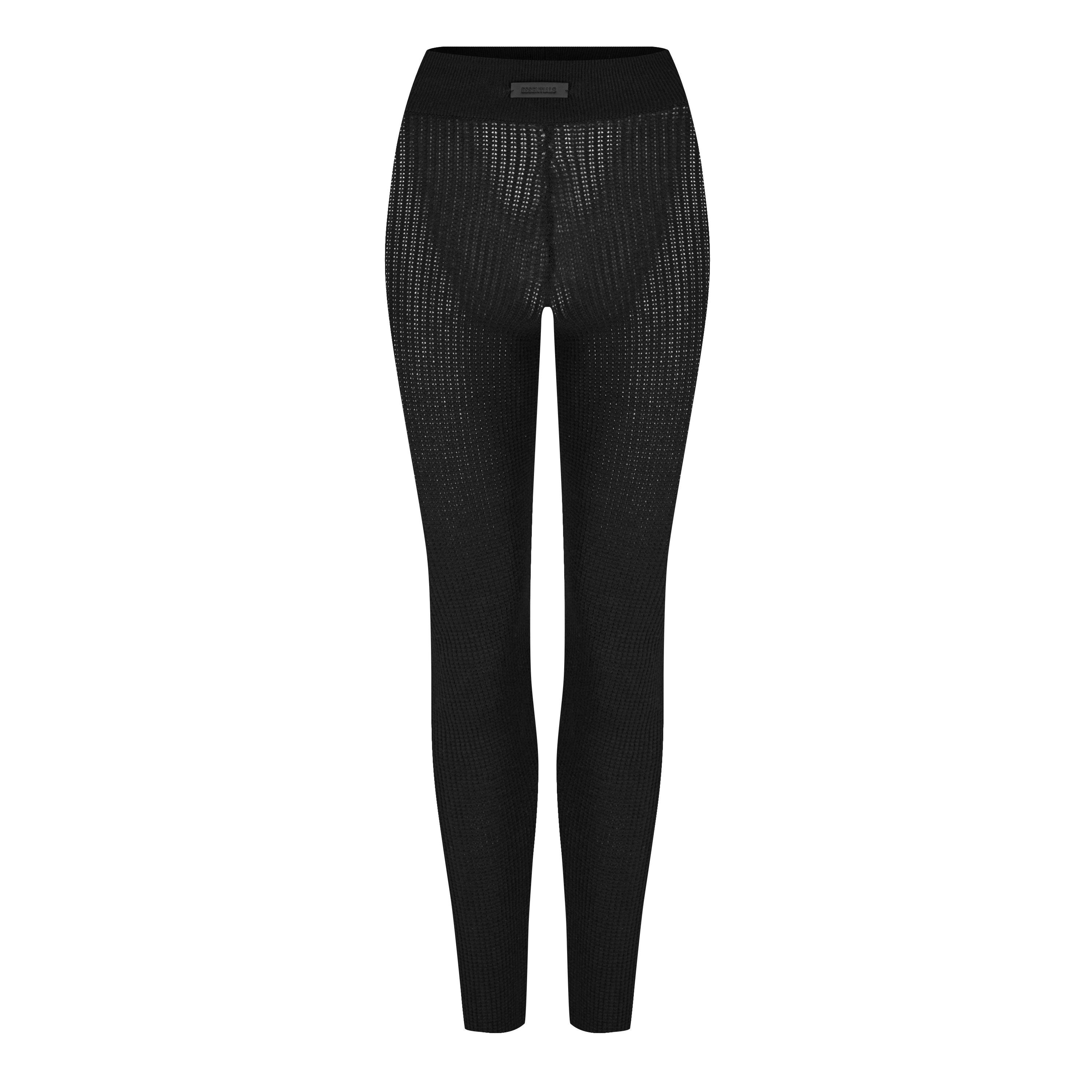 Black - Fear Of God Essentials - Women's Waffle Knit High Rise Leggings - 1