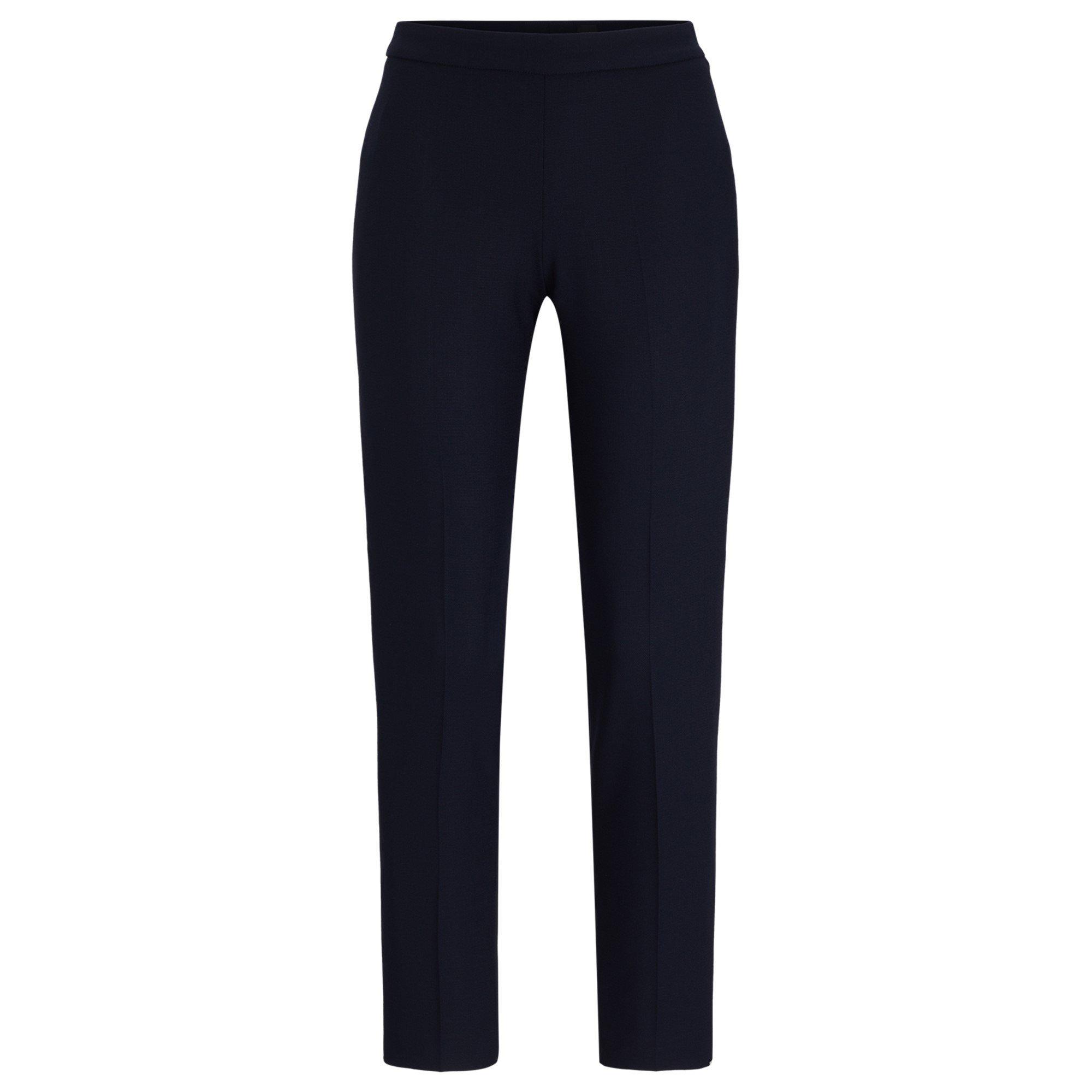 Navy - Boss - Women's Tiluna Slim Fit Trousers - 5