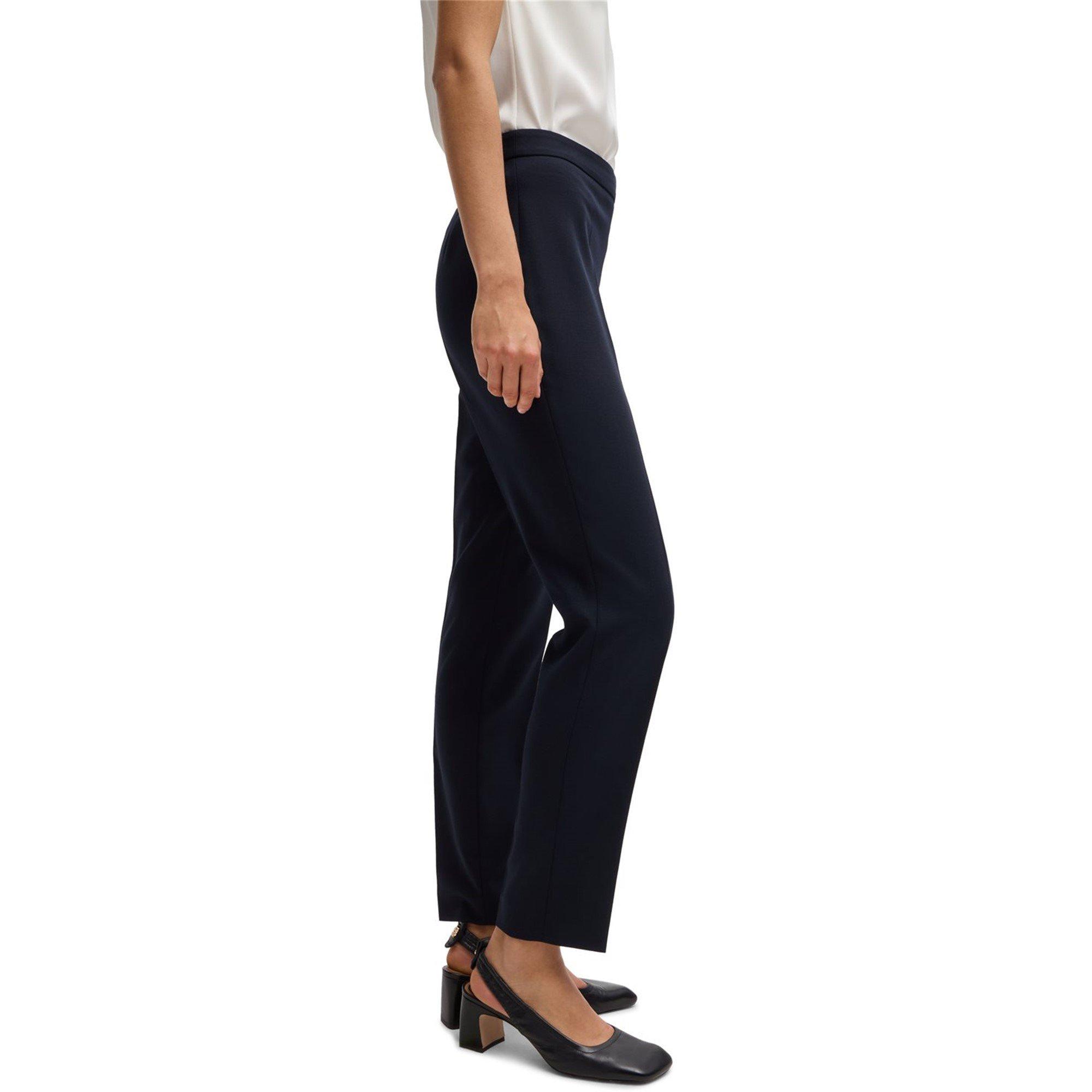 Navy - Boss - Women's Tiluna Slim Fit Trousers - 4