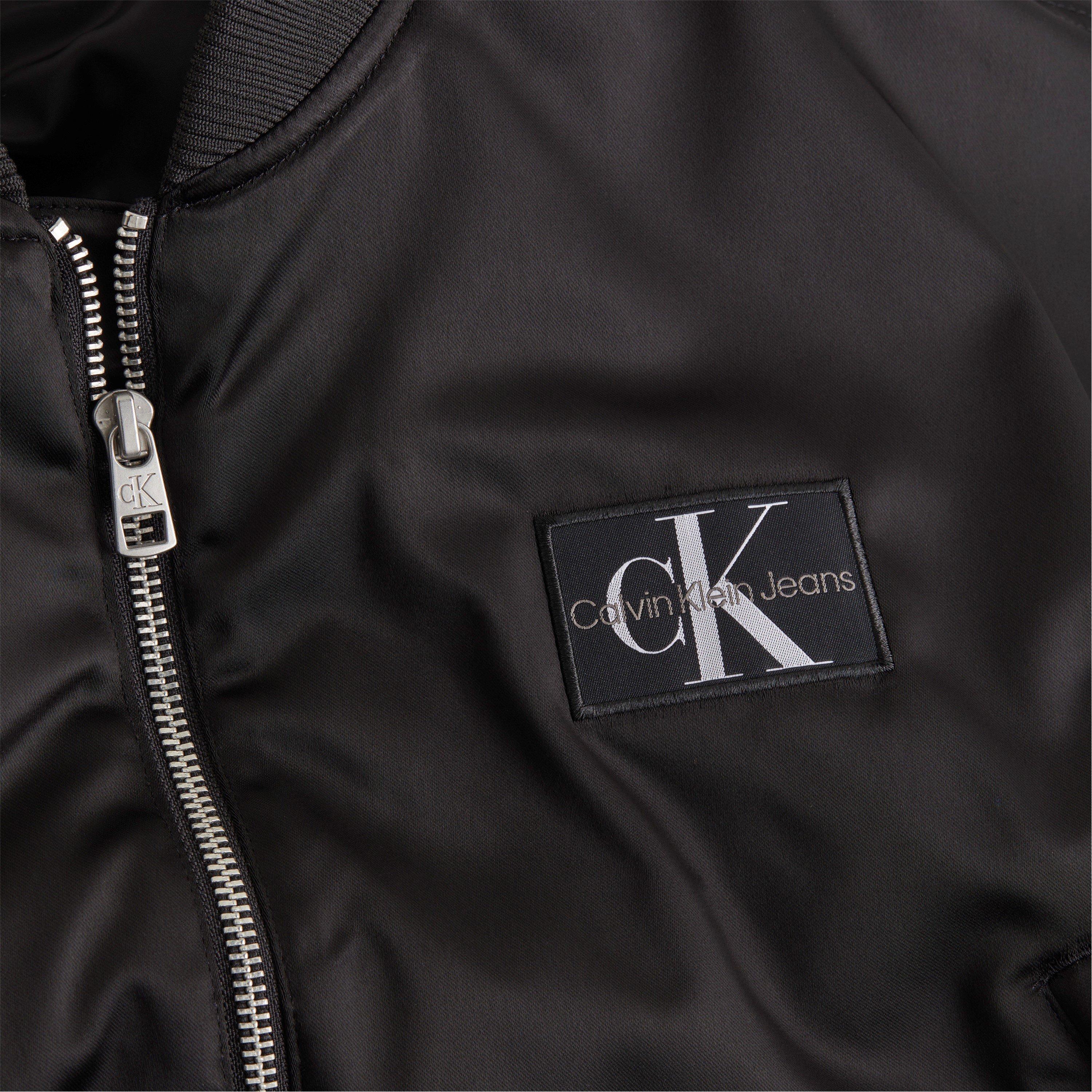 Calvin Klein Jeans Cropped Satin Bomber Jacket Giubbotti