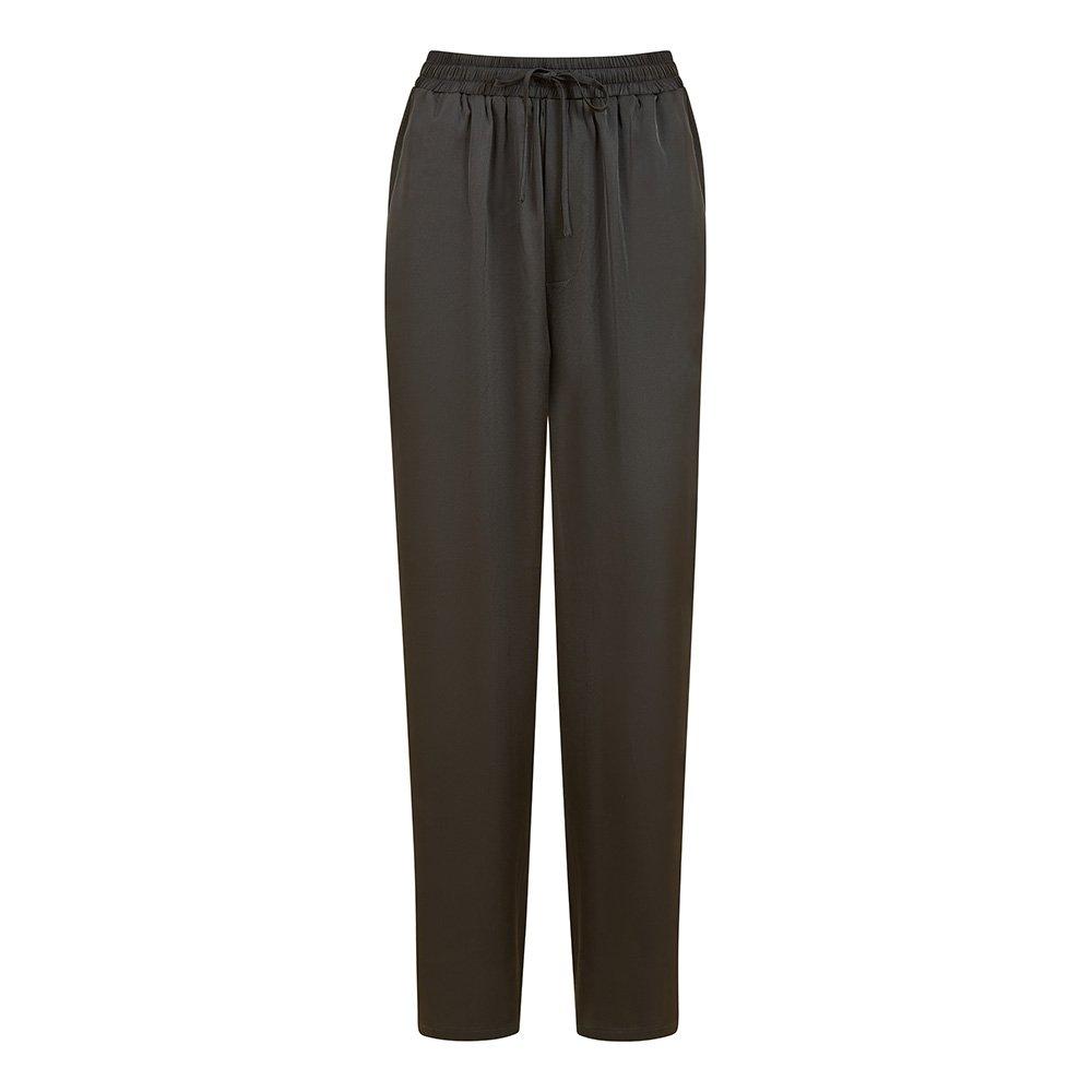 Yumi Womens Black Satin Relaxed Trousers - Size 10 UK - Image 3