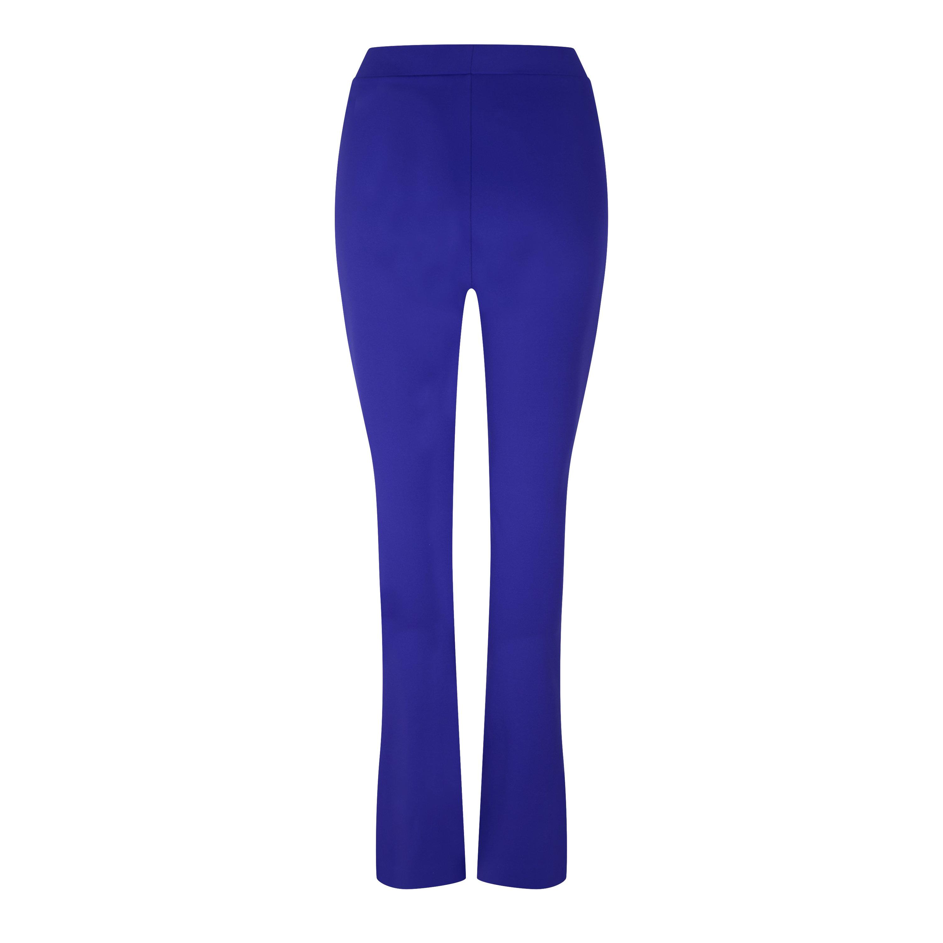 Purple - Off White - Women's Flared Leggings - 2