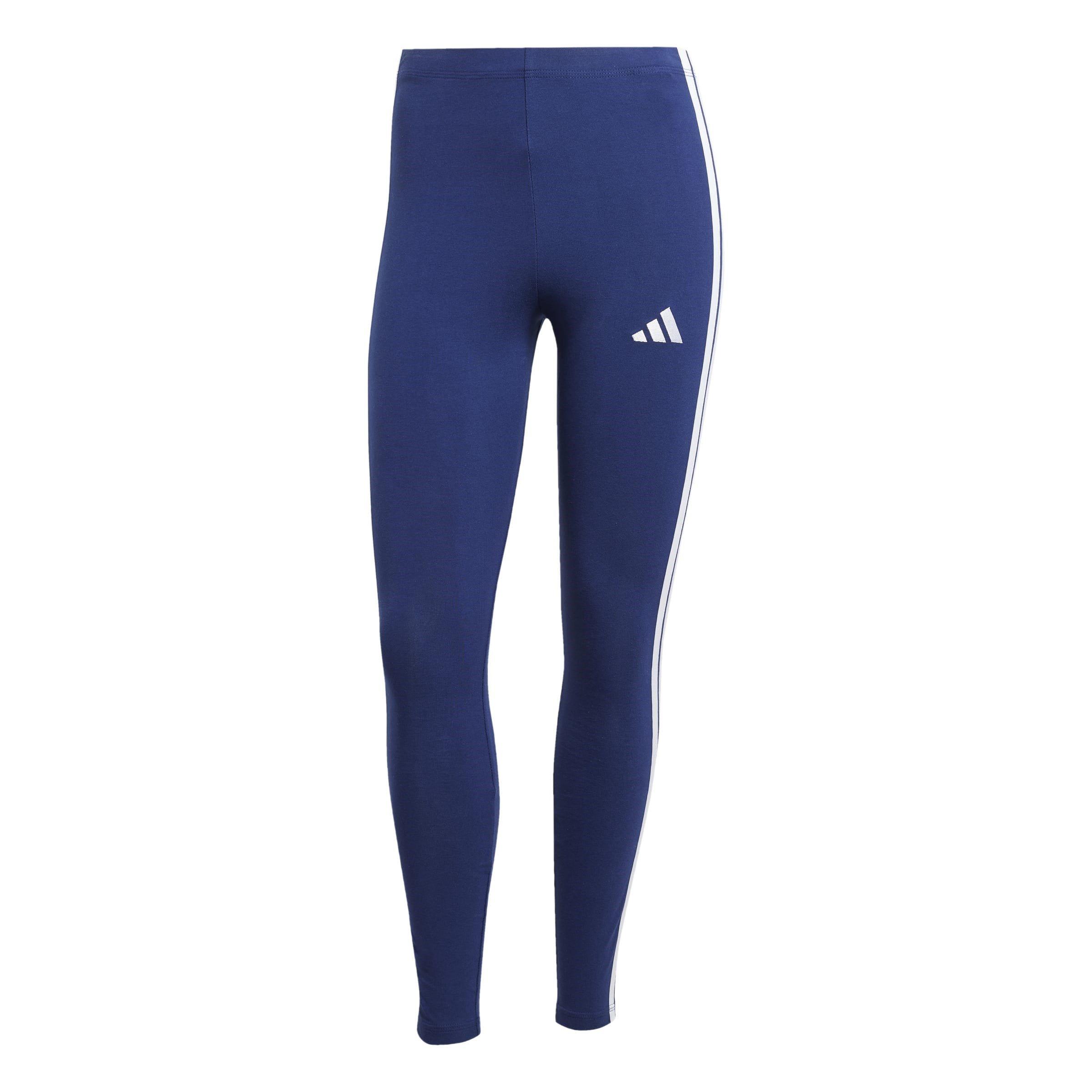 navy adidas 3 stripe leggings