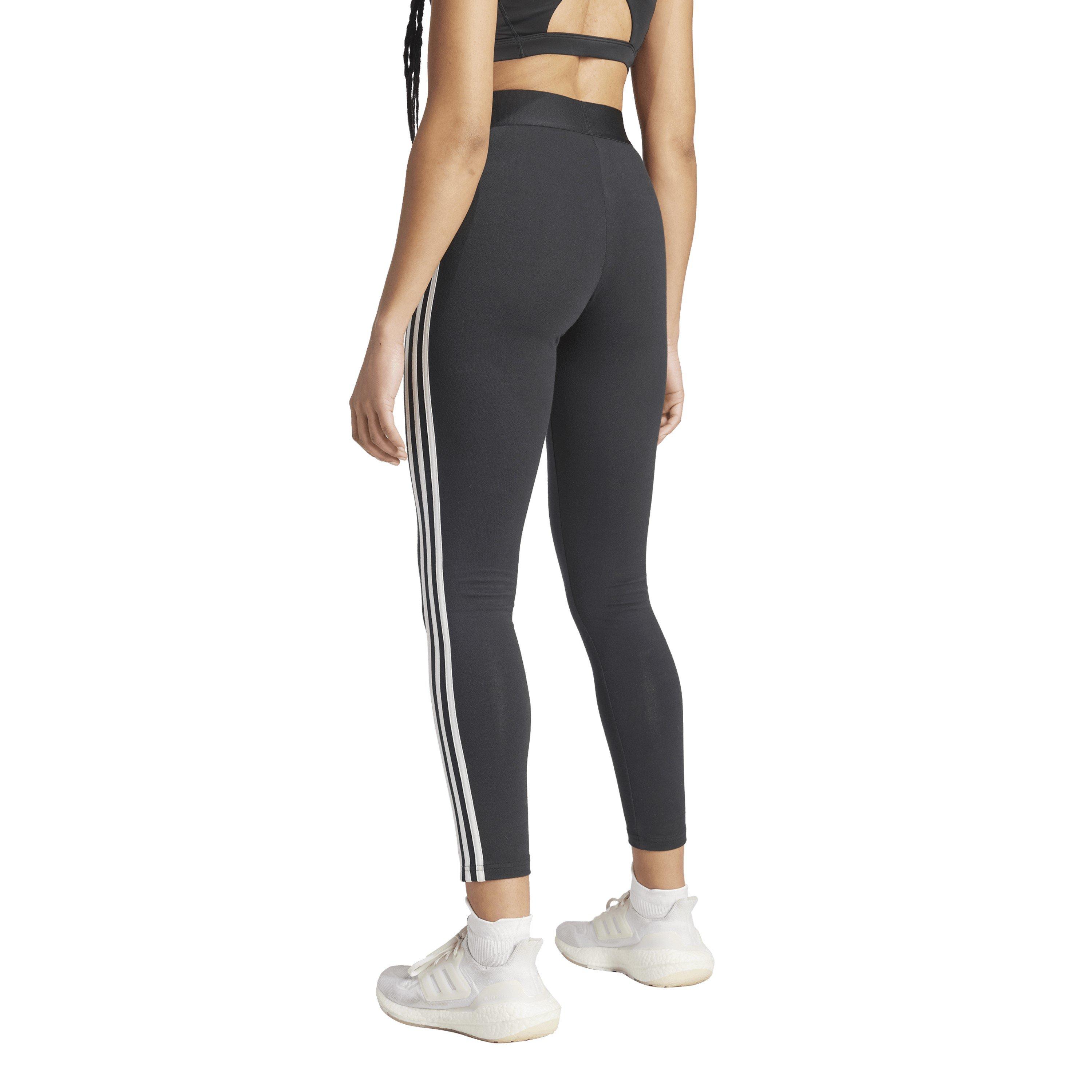 Schwarz/Weiß - adidas - Essentials 3 Stripe Leggings Womens - 3