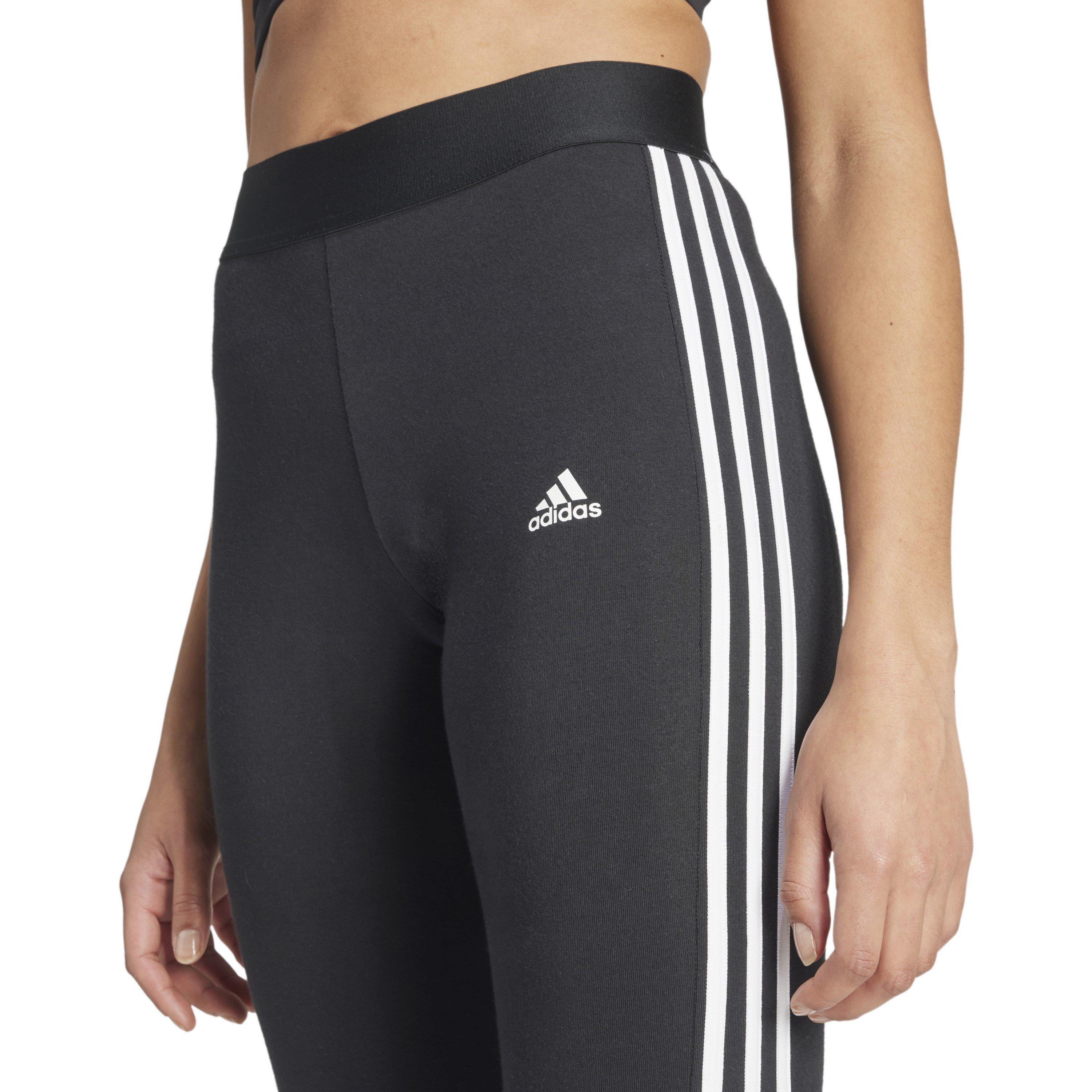 Schwarz/Weiß - adidas - Essentials 3 Stripe Leggings Womens - 4