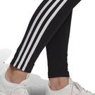 Negro/Blanco - adidas - Essentials 3 Stripe Leggings Womens - 6