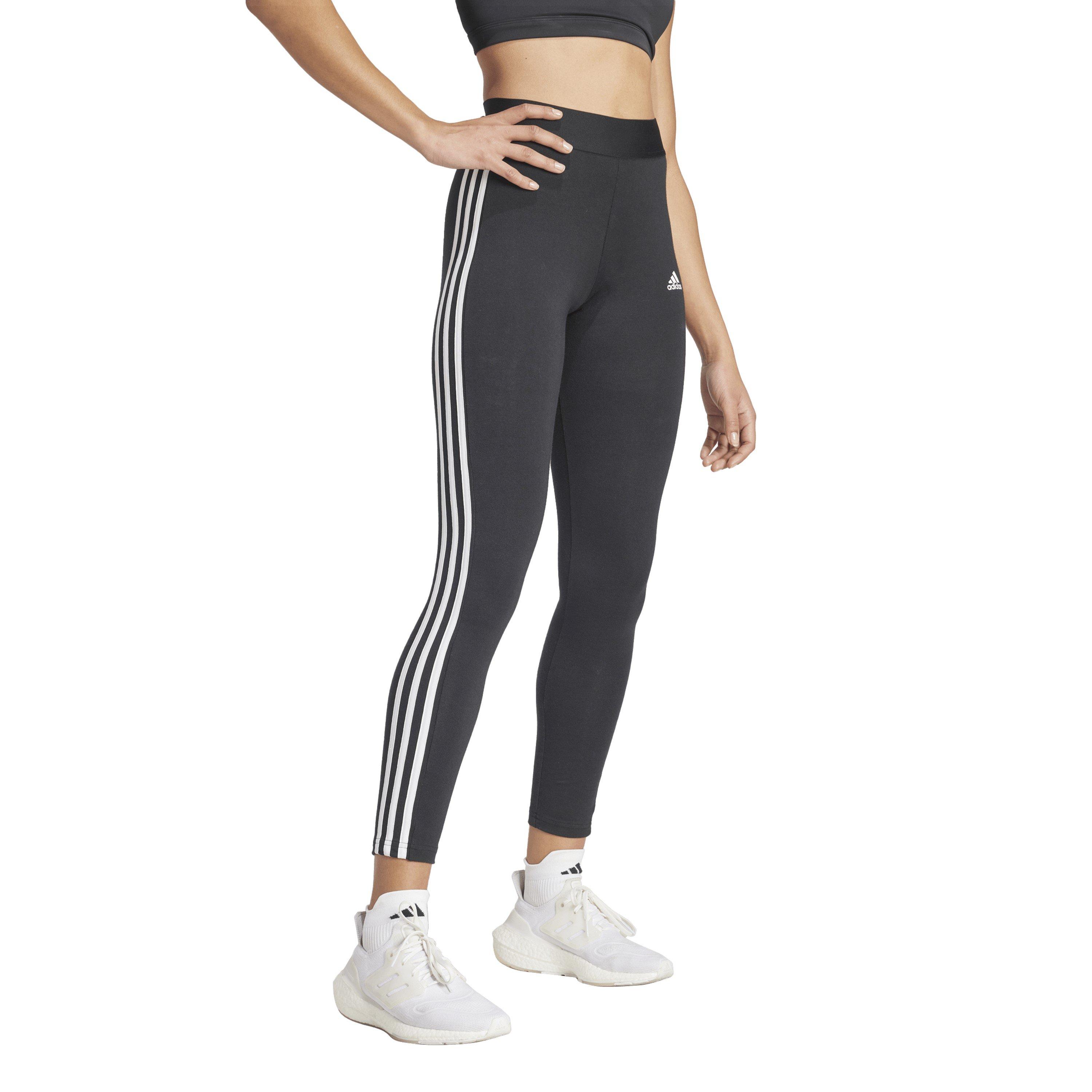 Schwarz/Weiß - adidas - Essentials 3 Stripe Leggings Womens - 6