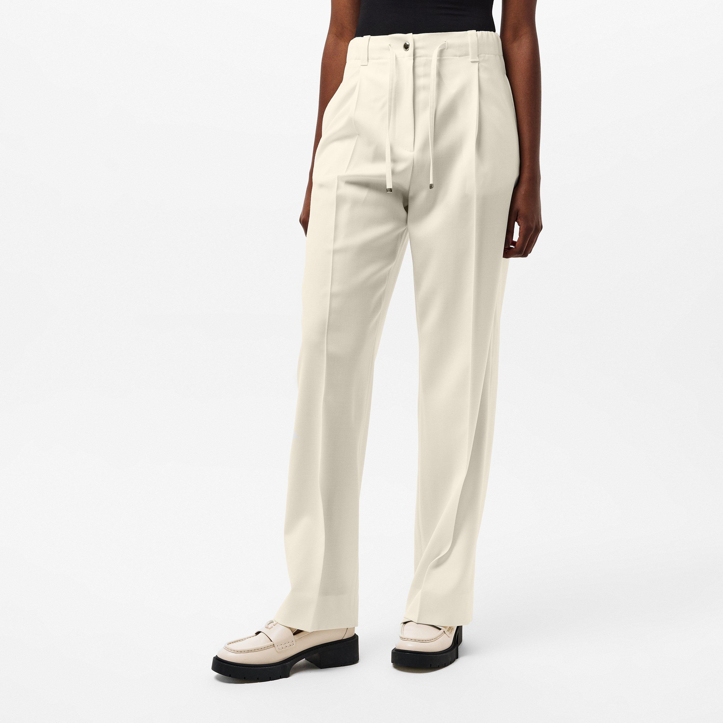 Cream 050 - Moncler - Women's Slim Fit Trousers - 3