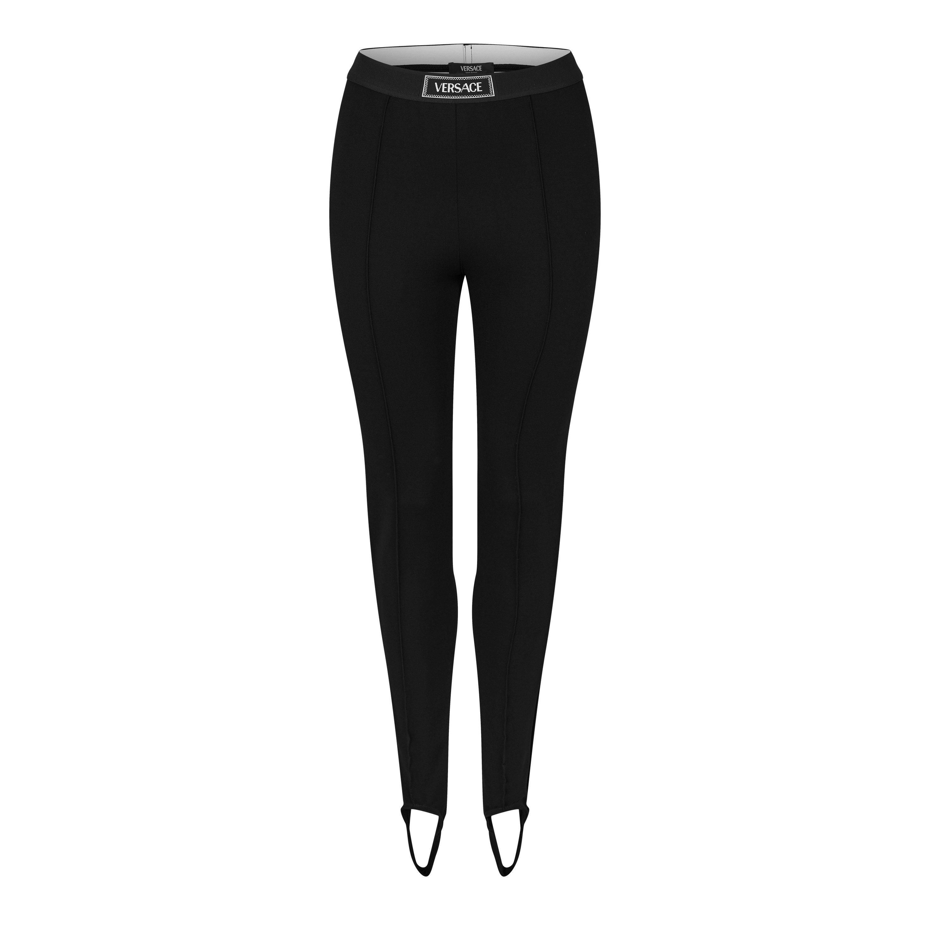 Black - Versace Icon - Women's Vintage Logo Stirrup Leggings - 5