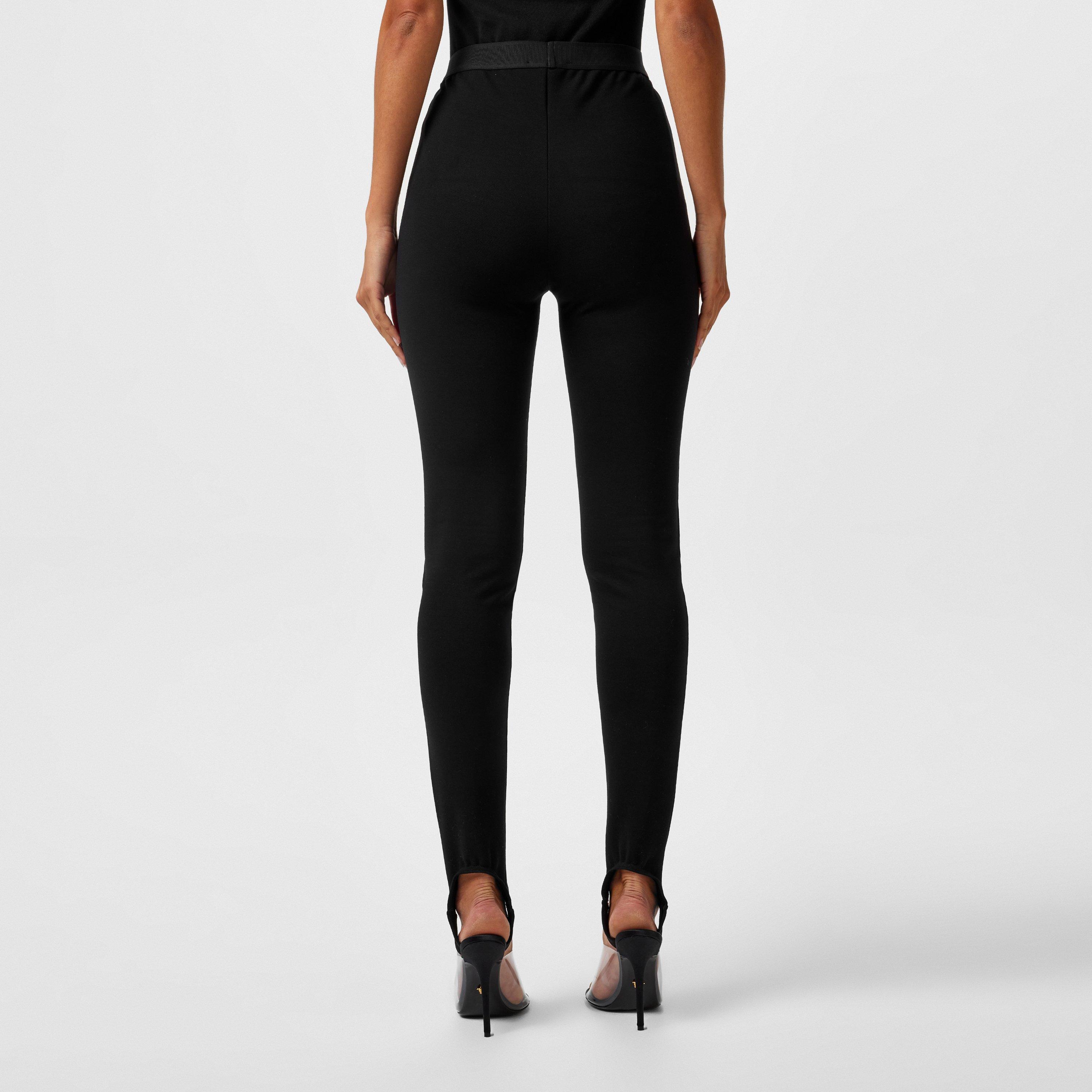 Black - Versace Icon - Women's Vintage Logo Stirrup Leggings - 3