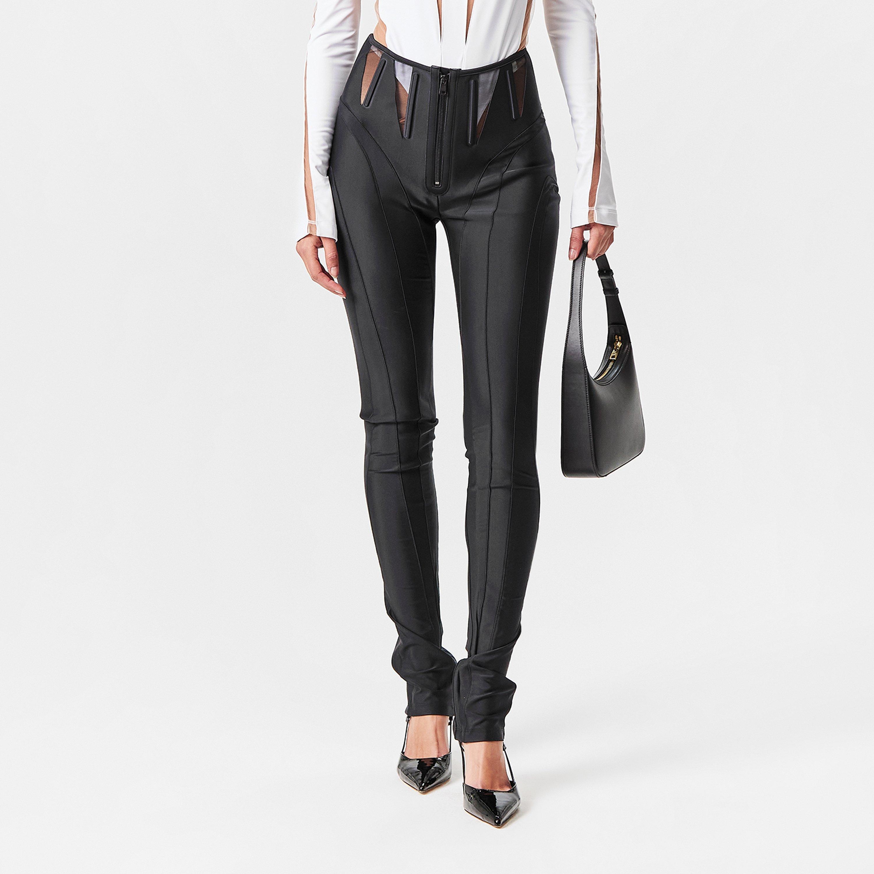 Black - Mugler - Women's Slim Fit Trouser - 3