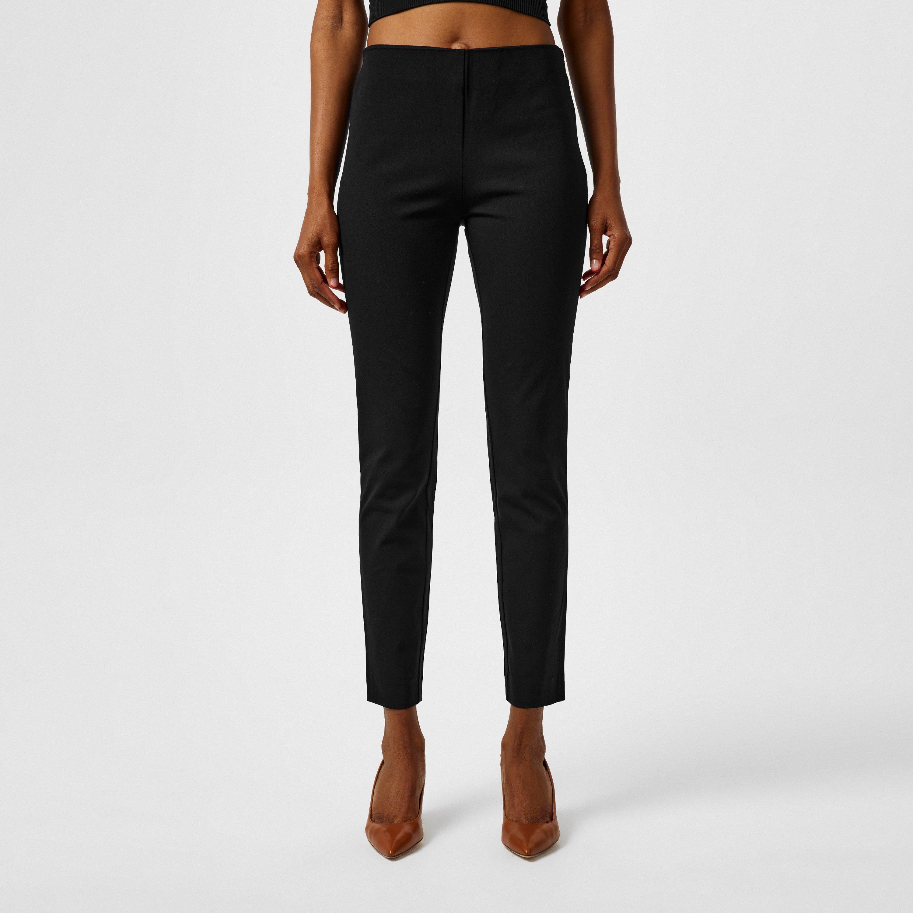 Black - Lauren by Ralph Lauren - Women's Keslina Cotton Ankle Length Mid Rise Skinny Trousers - 3