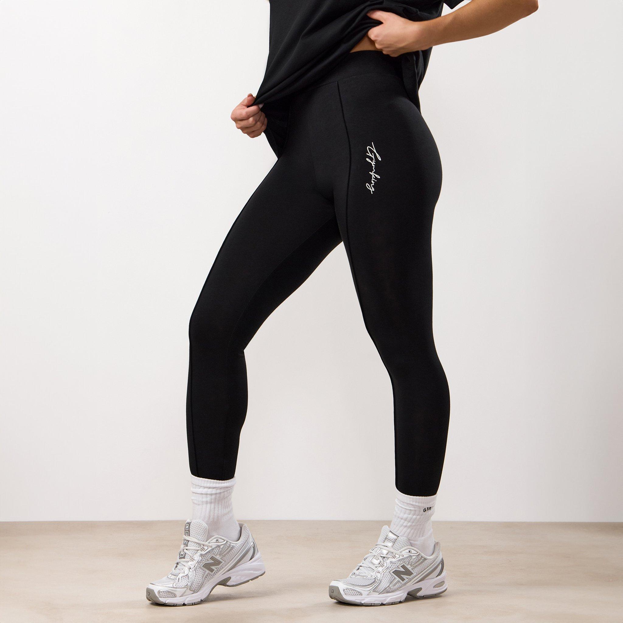Zwart - Gym King - Gym King Reset Cotton Jersey Legging - 3
