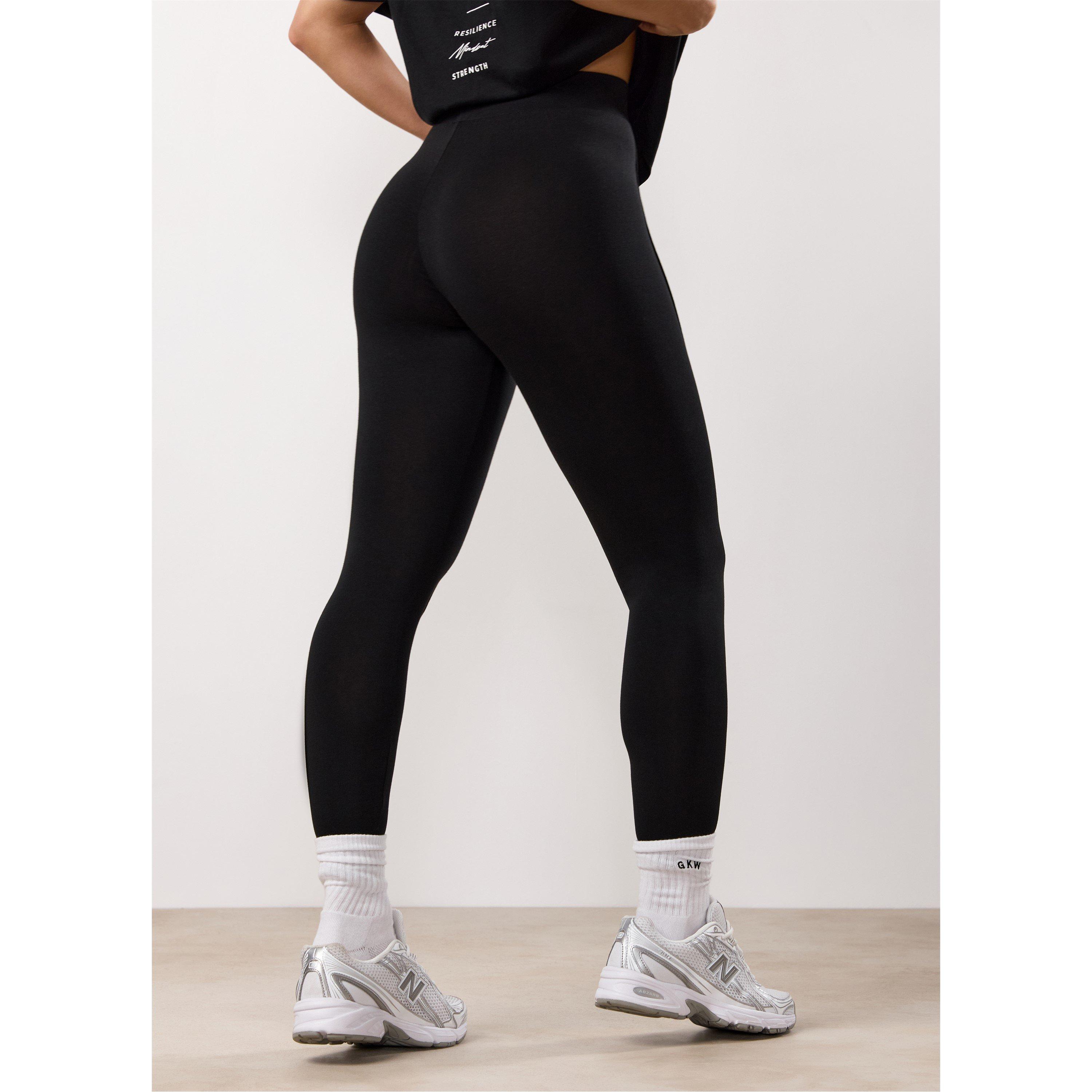 Zwart - Gym King - Gym King Reset Cotton Jersey Legging - 4
