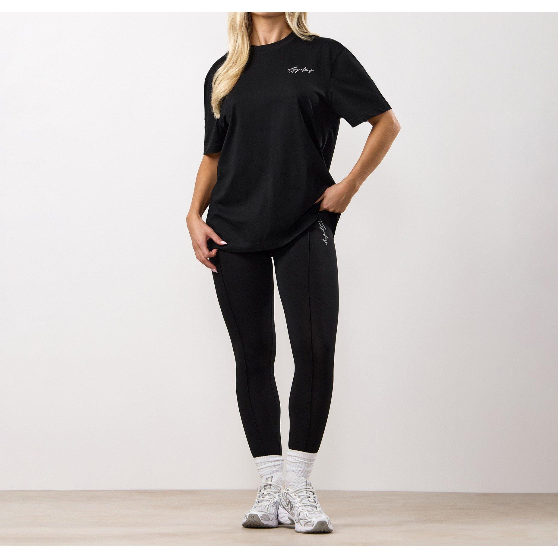 Zwart - Gym King - Gym King Reset Cotton Jersey Legging - 6