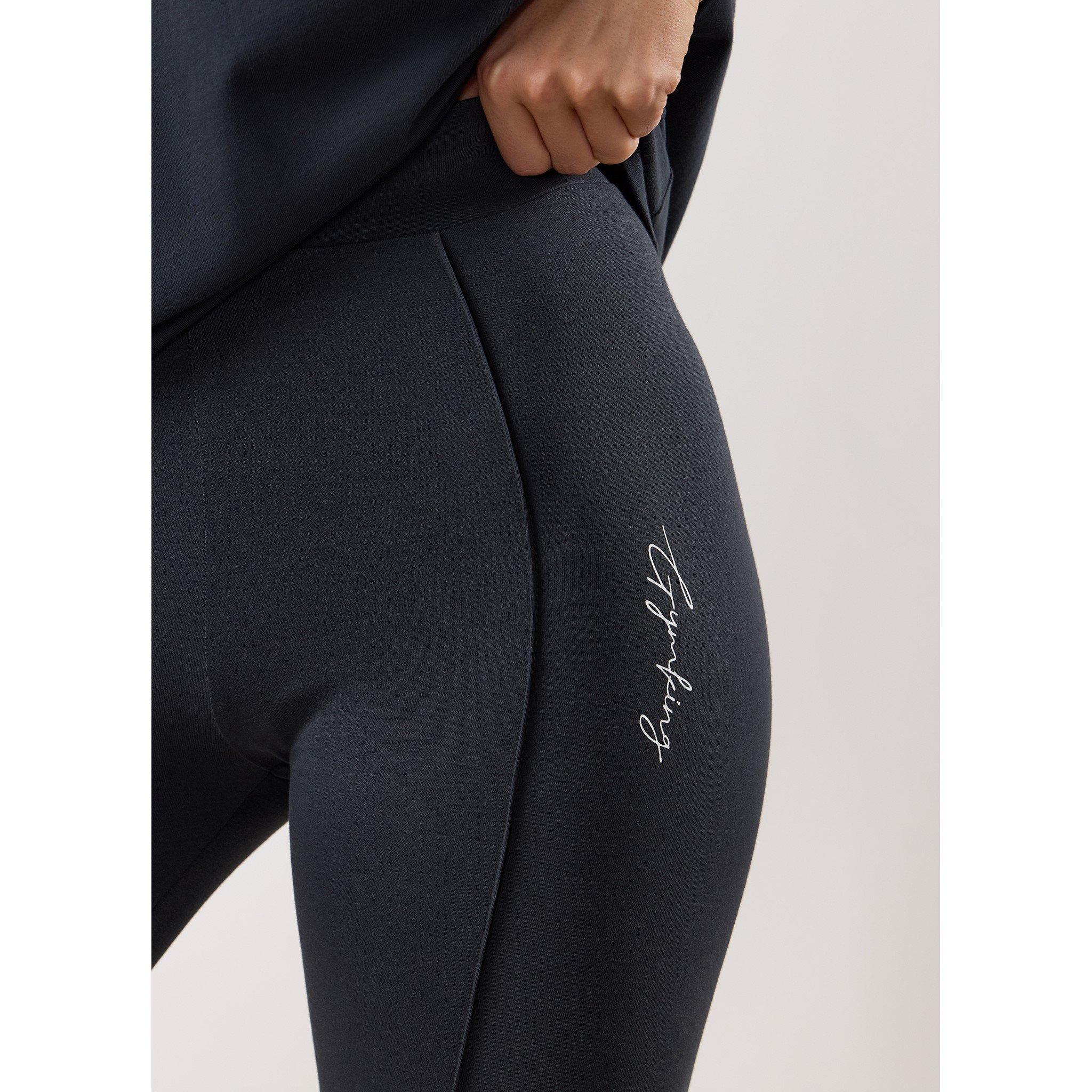 Blu Notte - Gym King - Women's High Waisted Full Length Cotton Leggings - 5