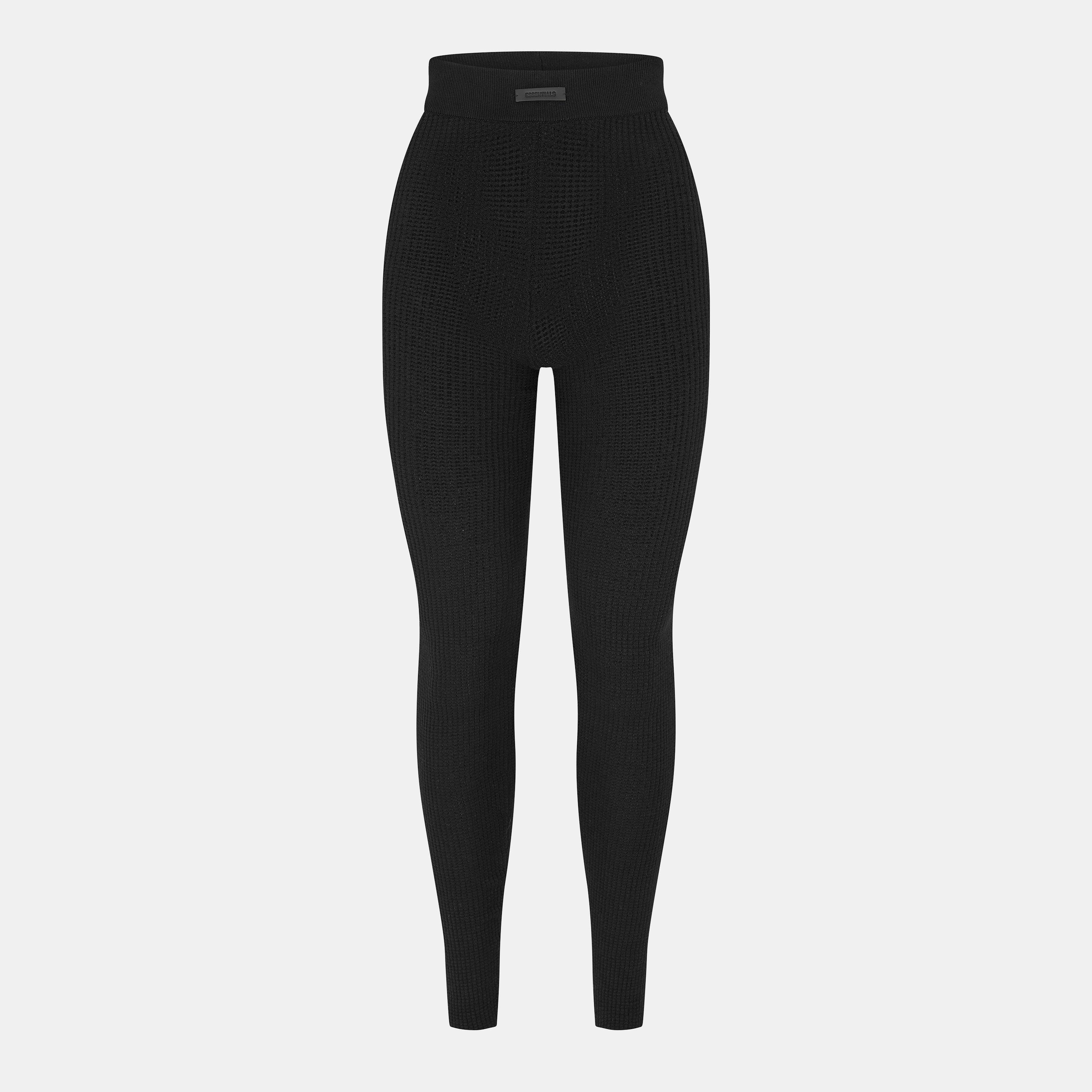 Jet Black - Fear Of God Essentials - Women's Waffle High-Rise Leggings - 1