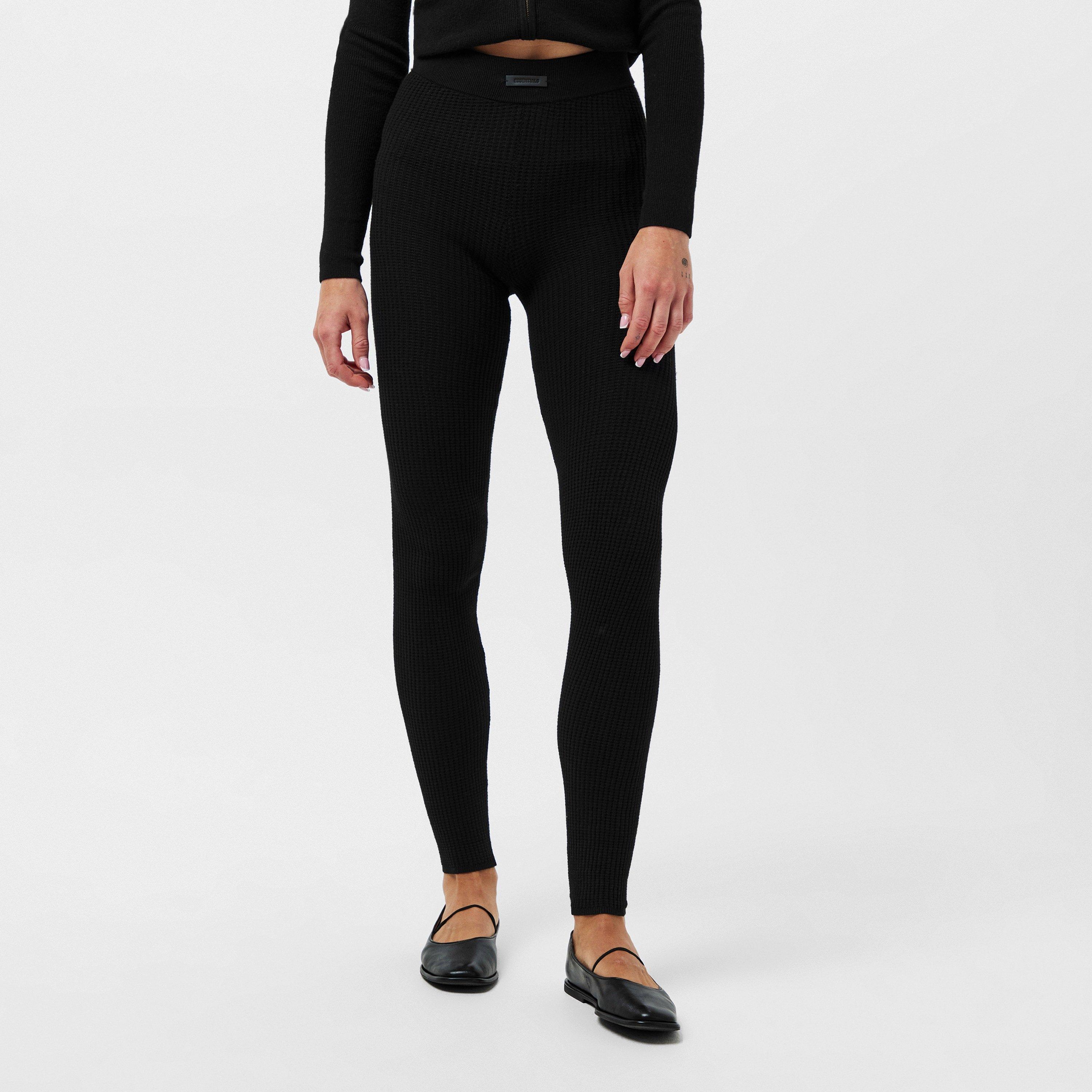 Jet Black - Fear Of God Essentials - Women's Waffle Leggings - 3