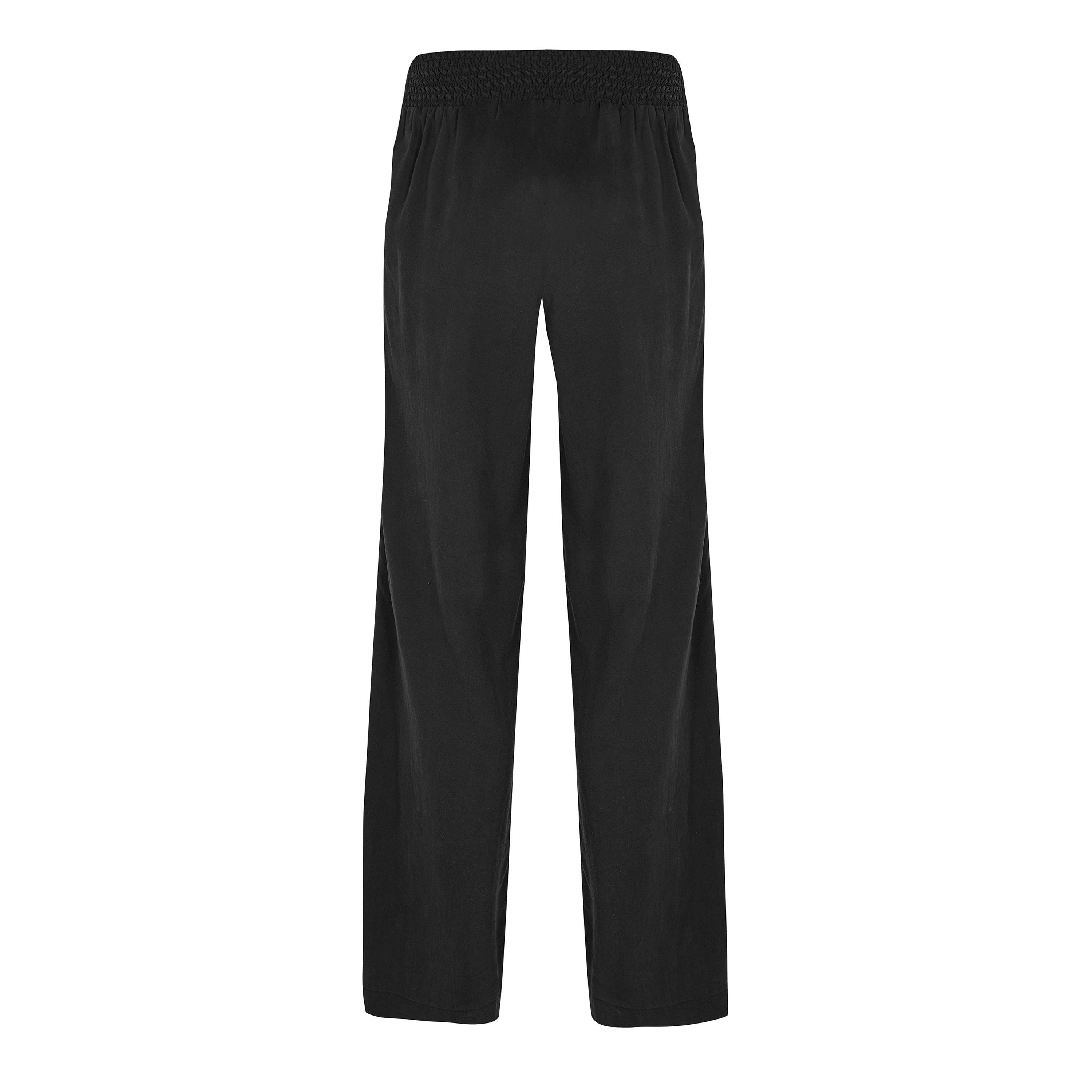 Vintg Black - Bella Dahl - Women's Smock Waist Wide Leg Trousers - 2