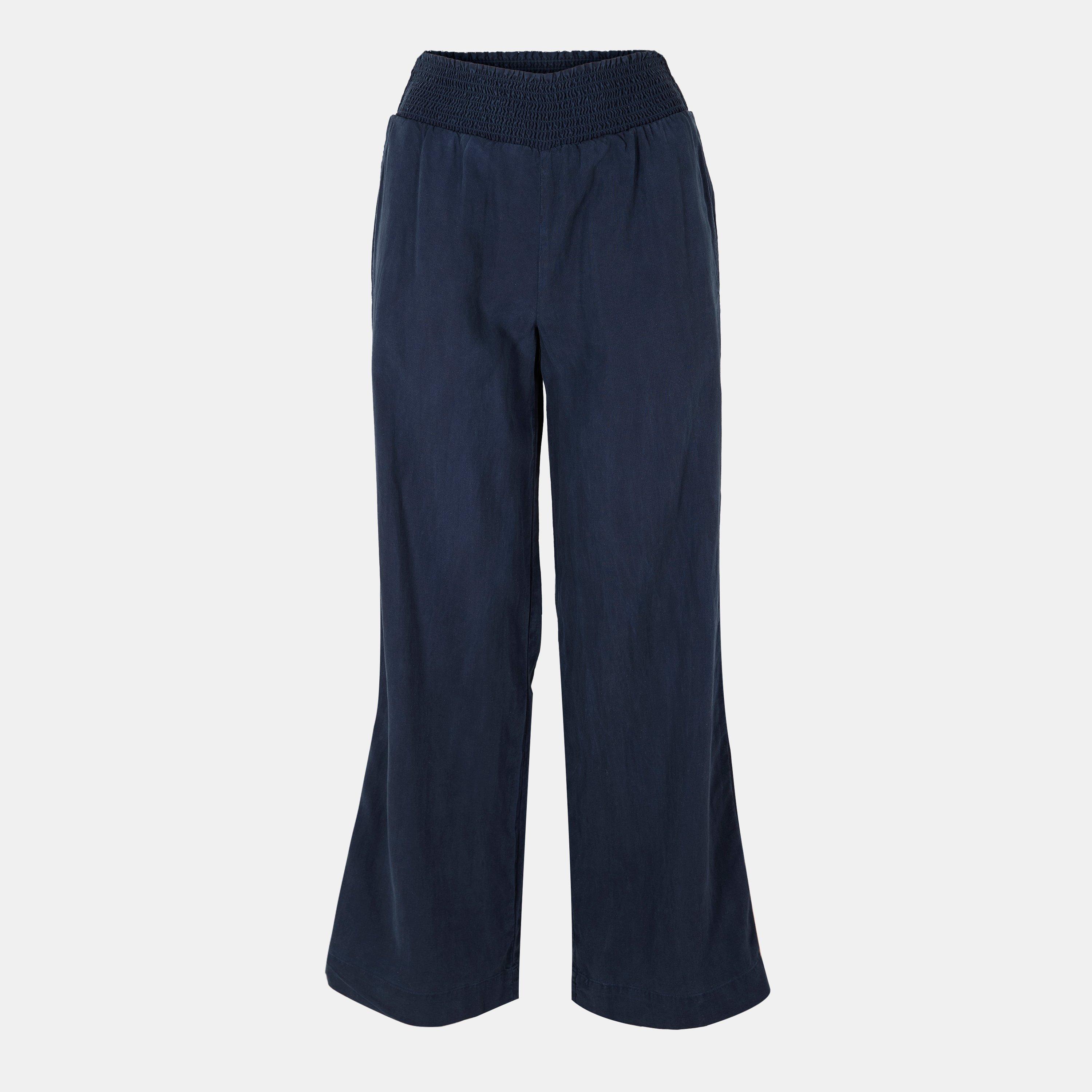 Bella Dahl Women's Smock Waist Wide Leg Trousers - Endless Sea - 14 (L)