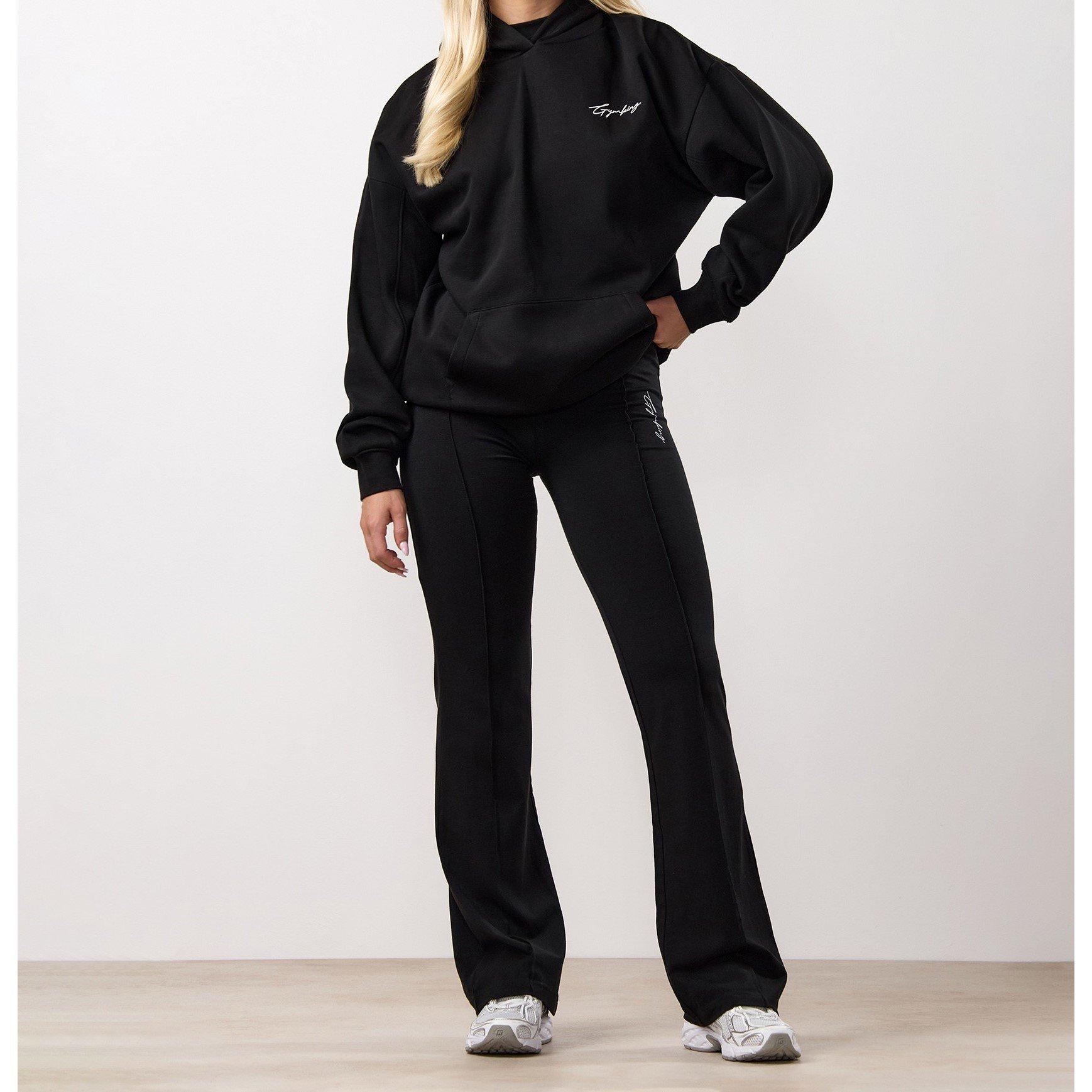 Zwart - Gym King - Gym King Reset Cotton Flared Legging - 6