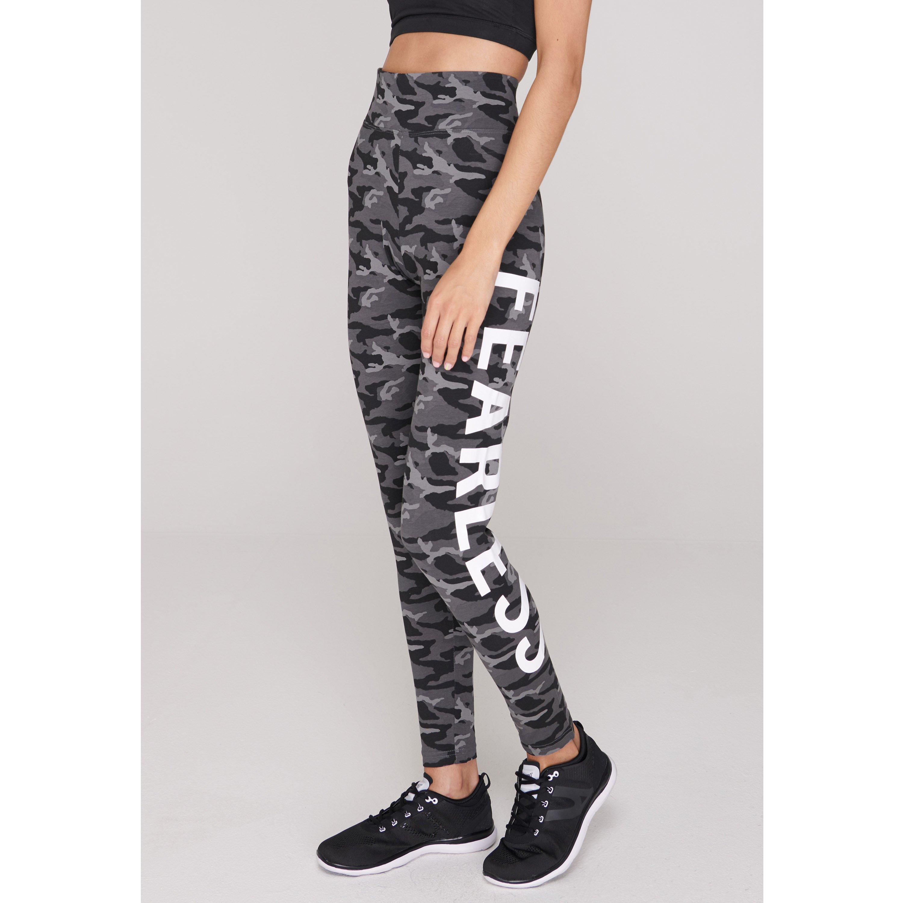 Black Camo Fear - Golddigga - All Over Print Leggings Ladies - 2