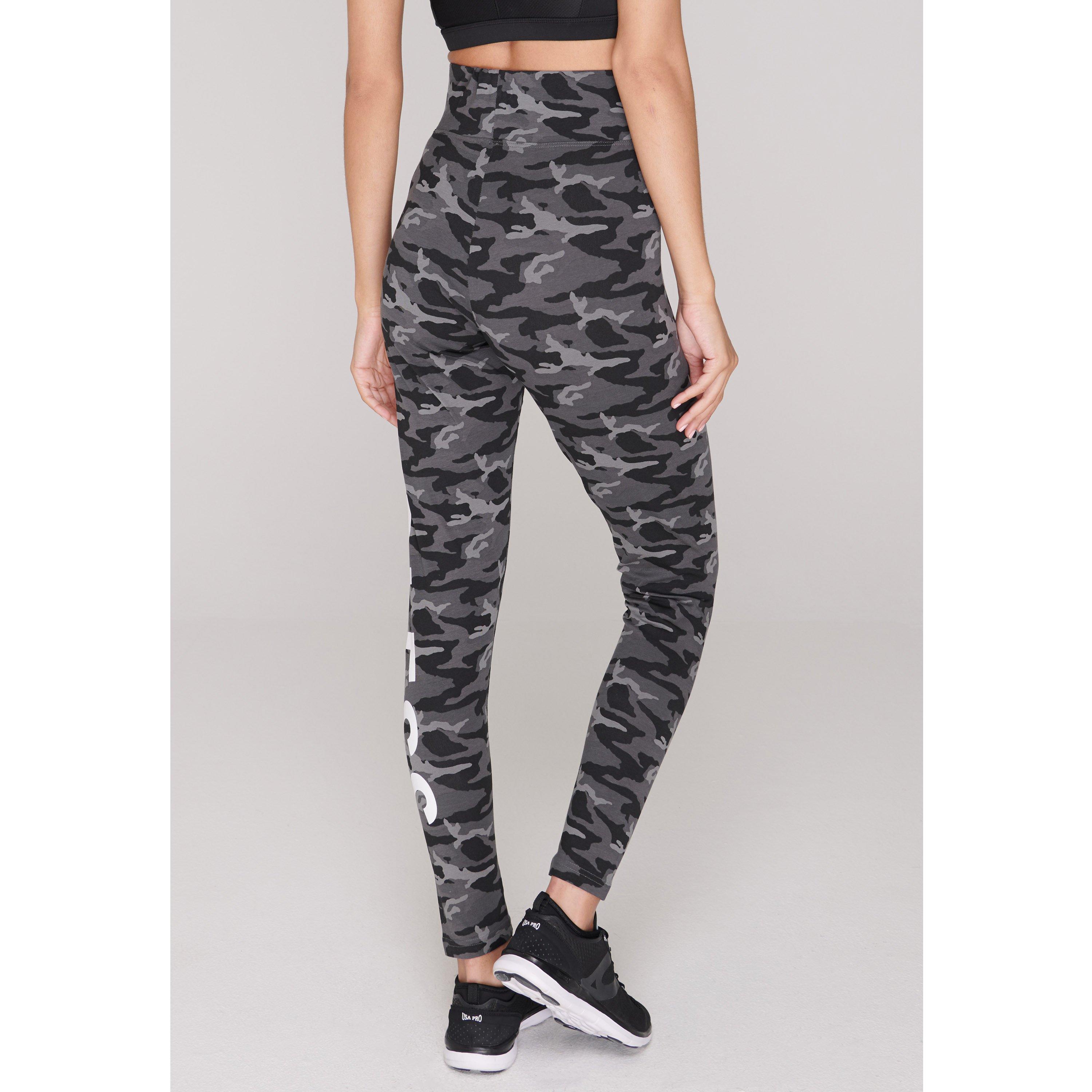 Black Camo Fear - Golddigga - All Over Print Leggings Ladies - 3