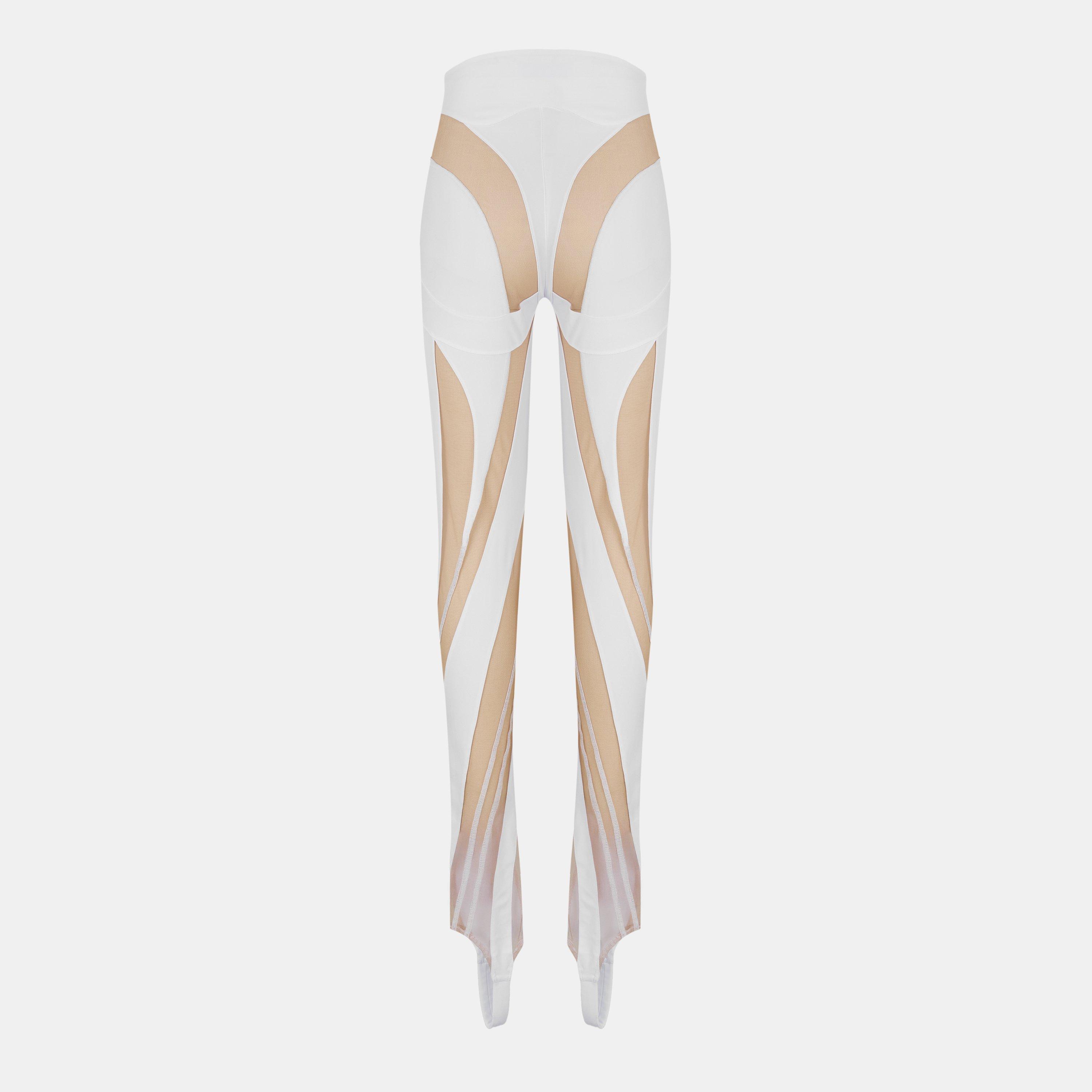 White - Mugler - Women's Spiral Leggings - 2