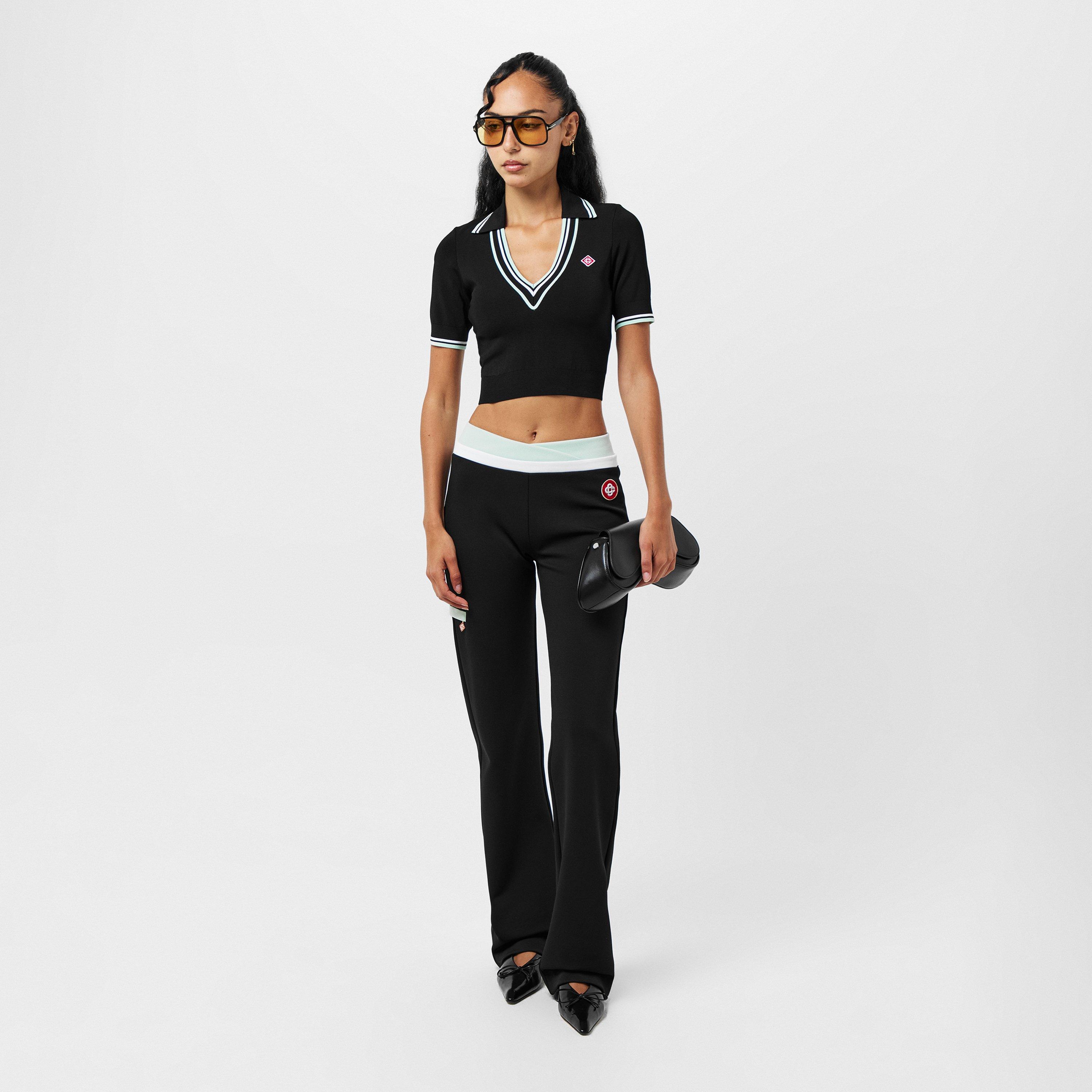 Black - Casablanca - Women's Casa Scuba Slim Fit Trousers - 6