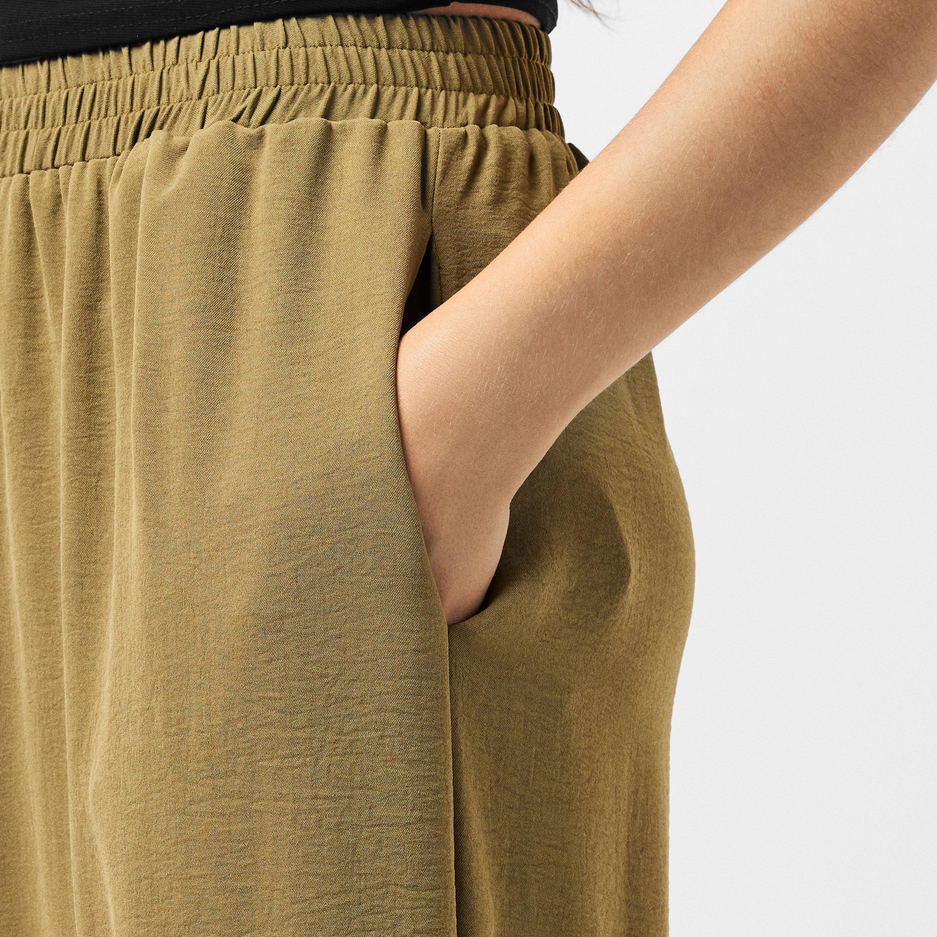 Green - AX Paris - Wide Leg Trousers With Elasticated Waist - 5