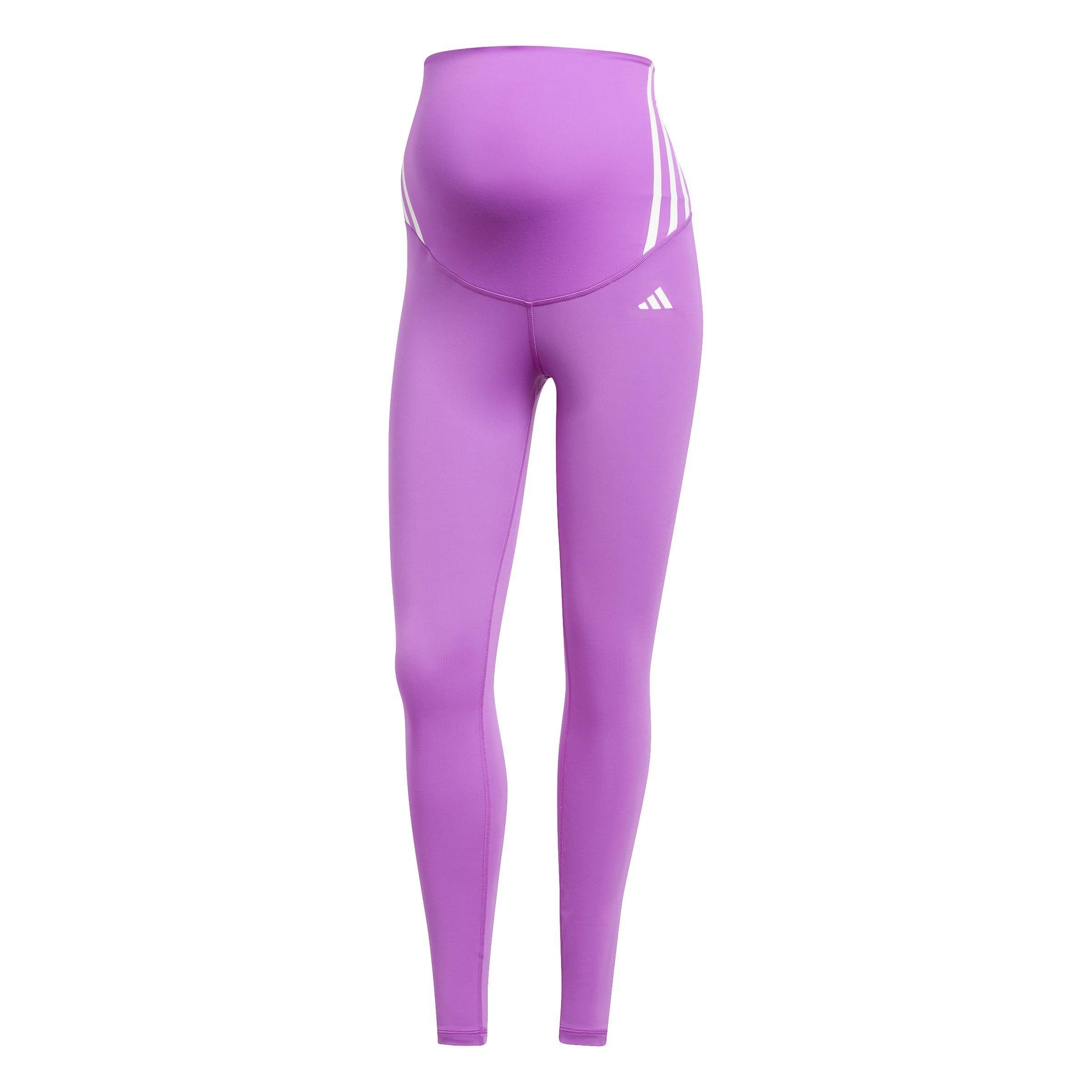 Purple Burst - adidas - Optime Essentials Full-Length Leggings (Maternity) Womens - 1