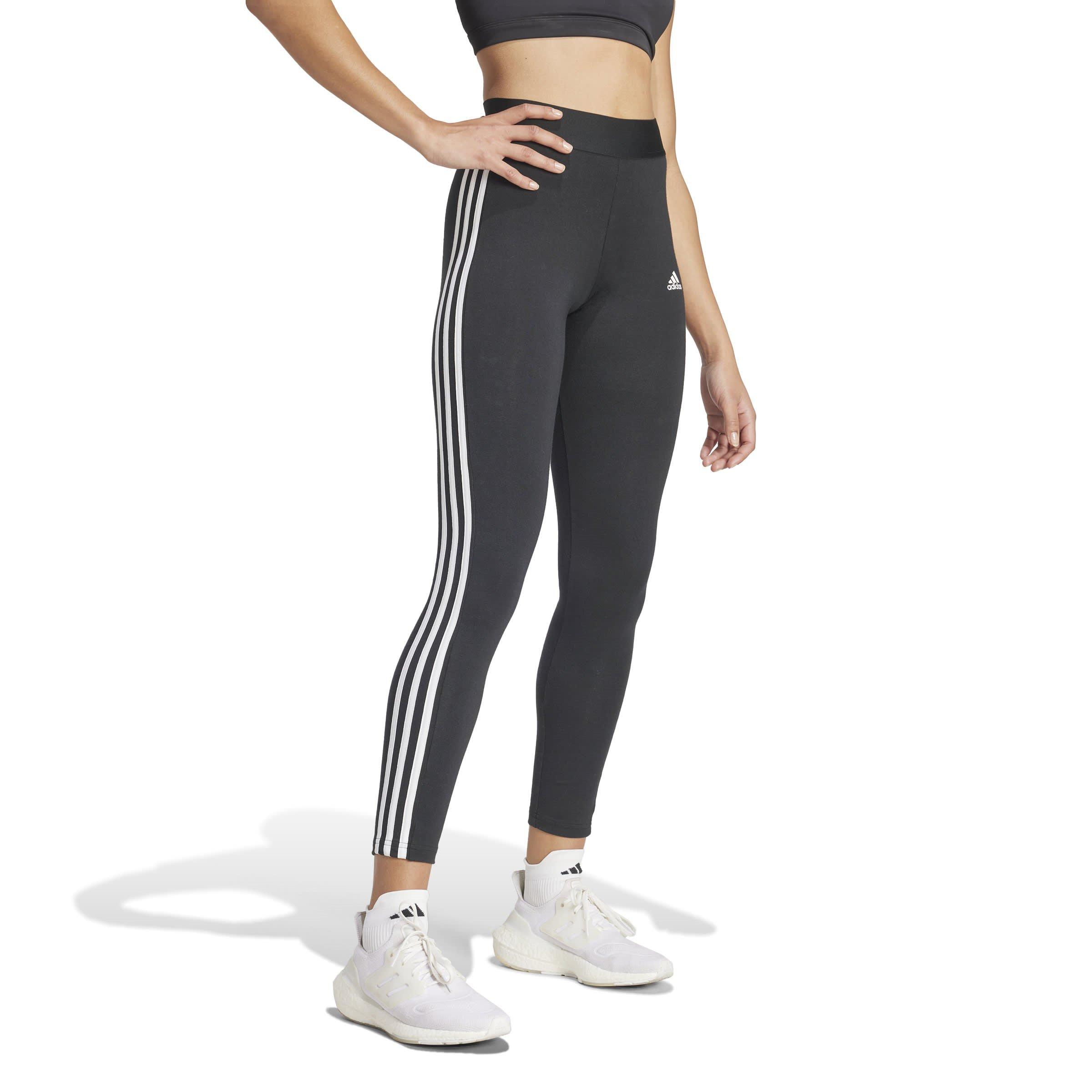 Black/White - adidas - Loungewear Essentials Three Stripes Womens Leggings - 4