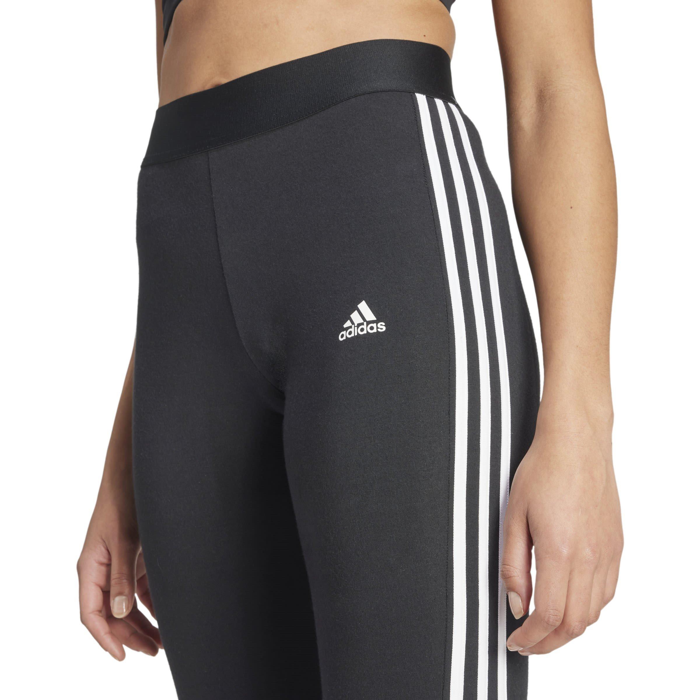 Black/White - adidas - Loungewear Essentials Three Stripes Womens Leggings - 5