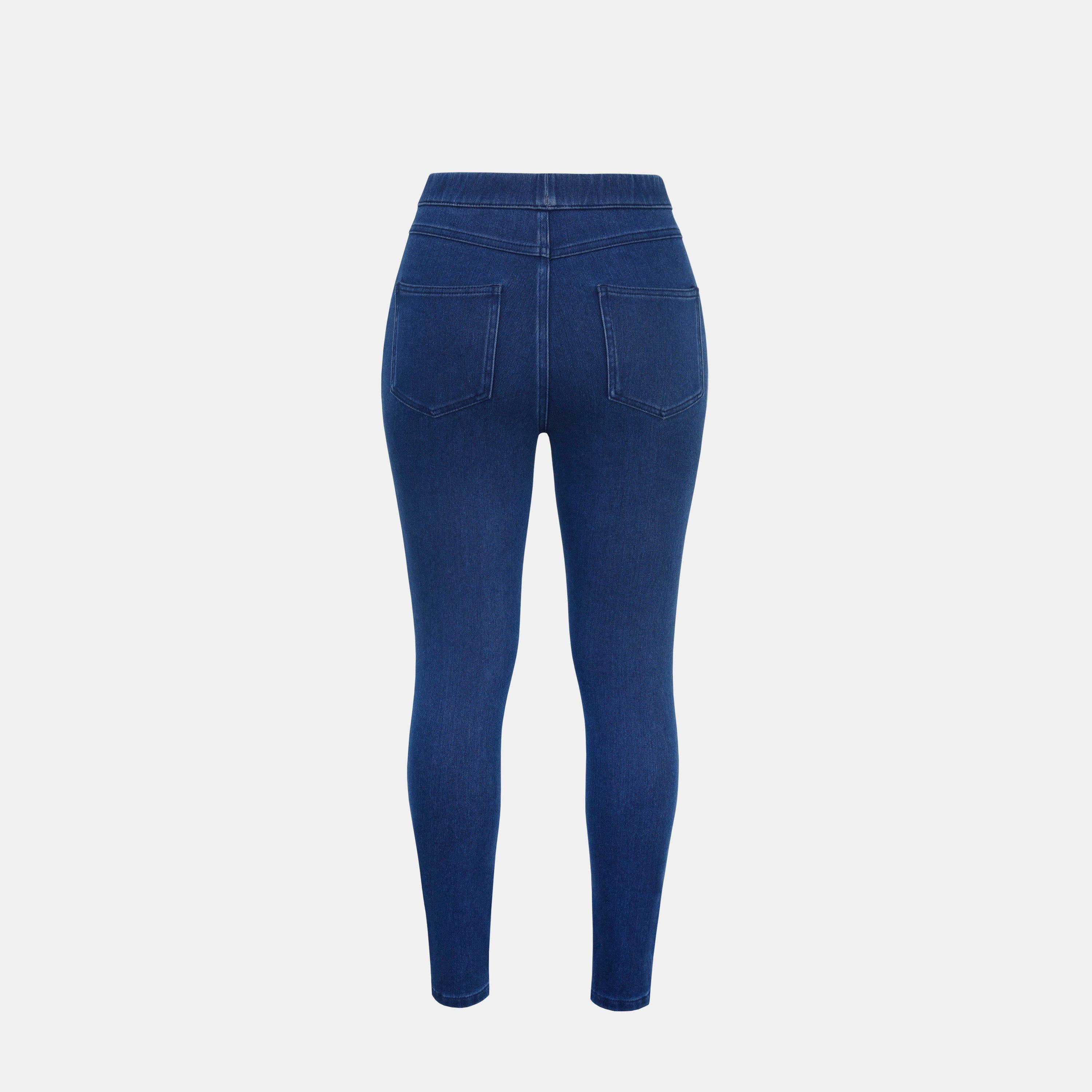 Denim Blue - Firetrap - Women's Jegging Cotton Mid Rise Full Length Leggings - 2