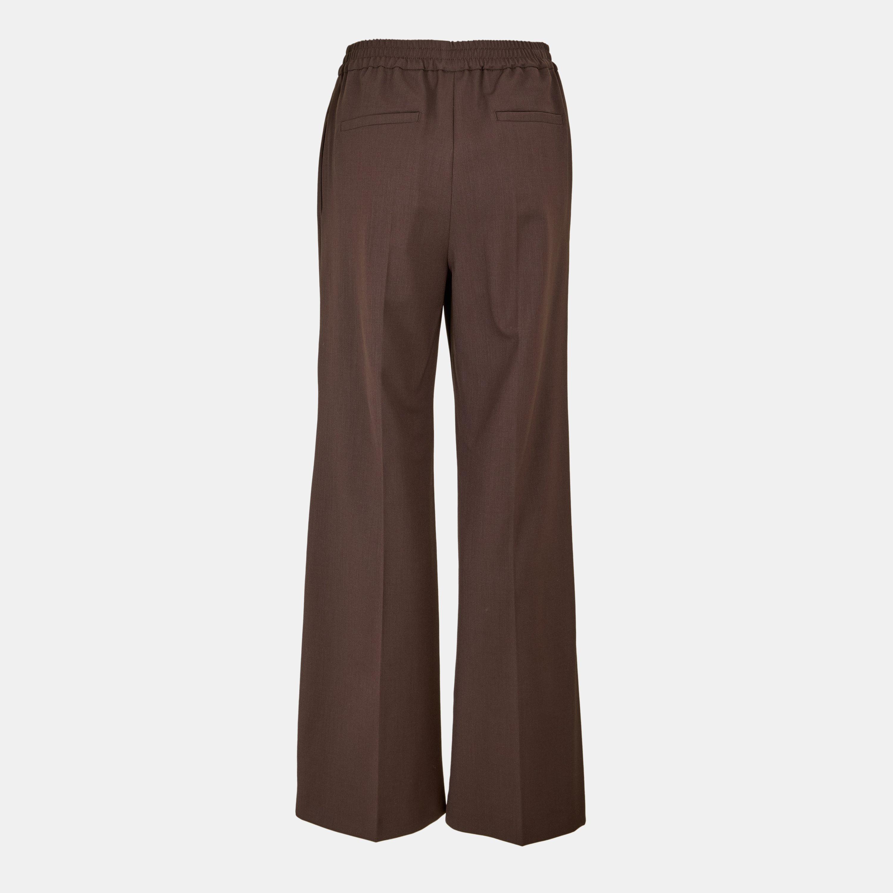 Chocolate - Weekend Max Mara - Women's Petra Wide Leg Trousers - 2