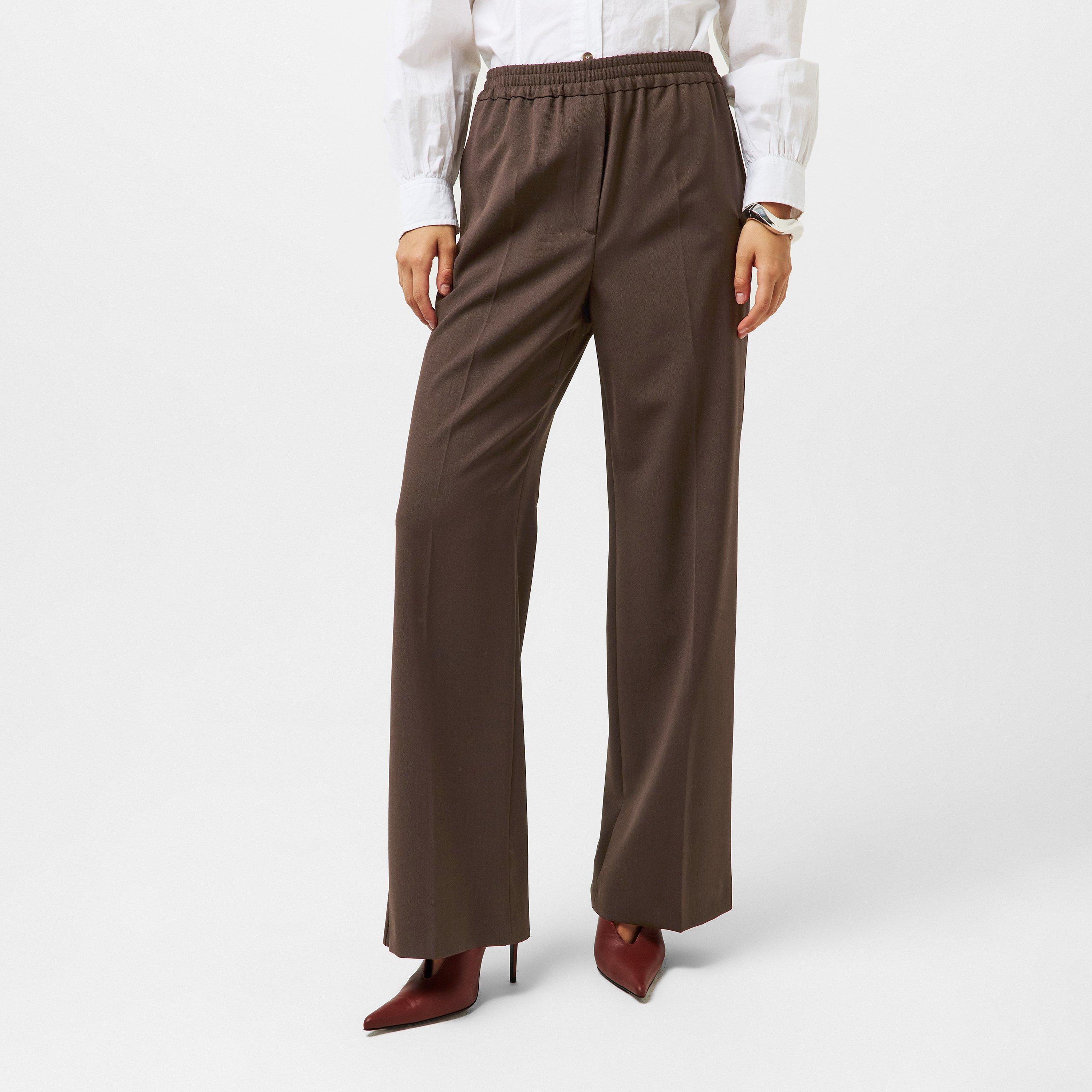 Chocolate - Weekend Max Mara - Women's Petra Wide Leg Trousers - 3